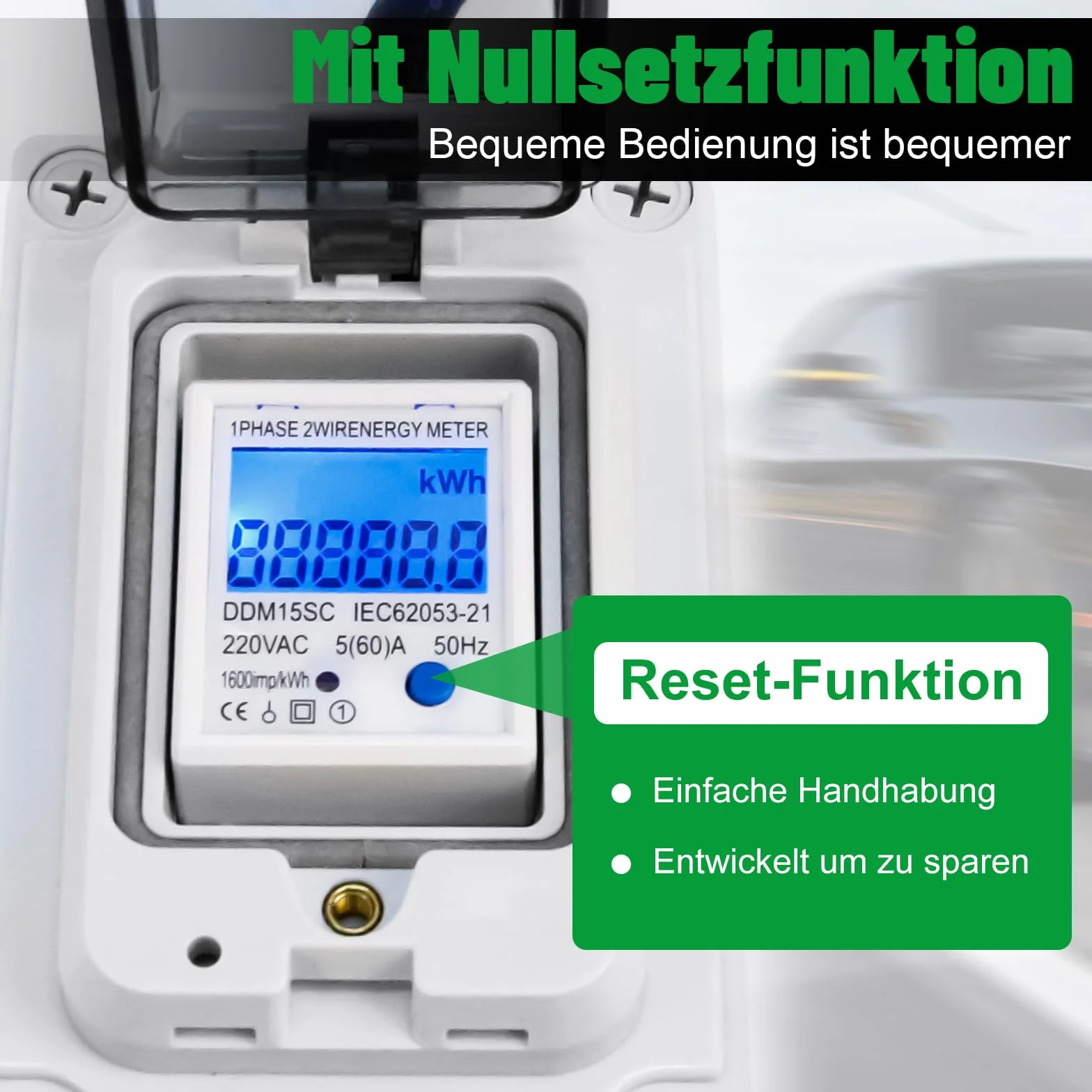 Mobilny cyfrowy miernik energii elektrycznej 230 V 60 A zewnętrzny miernik mocy CEE z wodoodpornością IP67 wodoodporny miernik energii elektrycznej LED z resetem przenośny gumowy przewód do węża