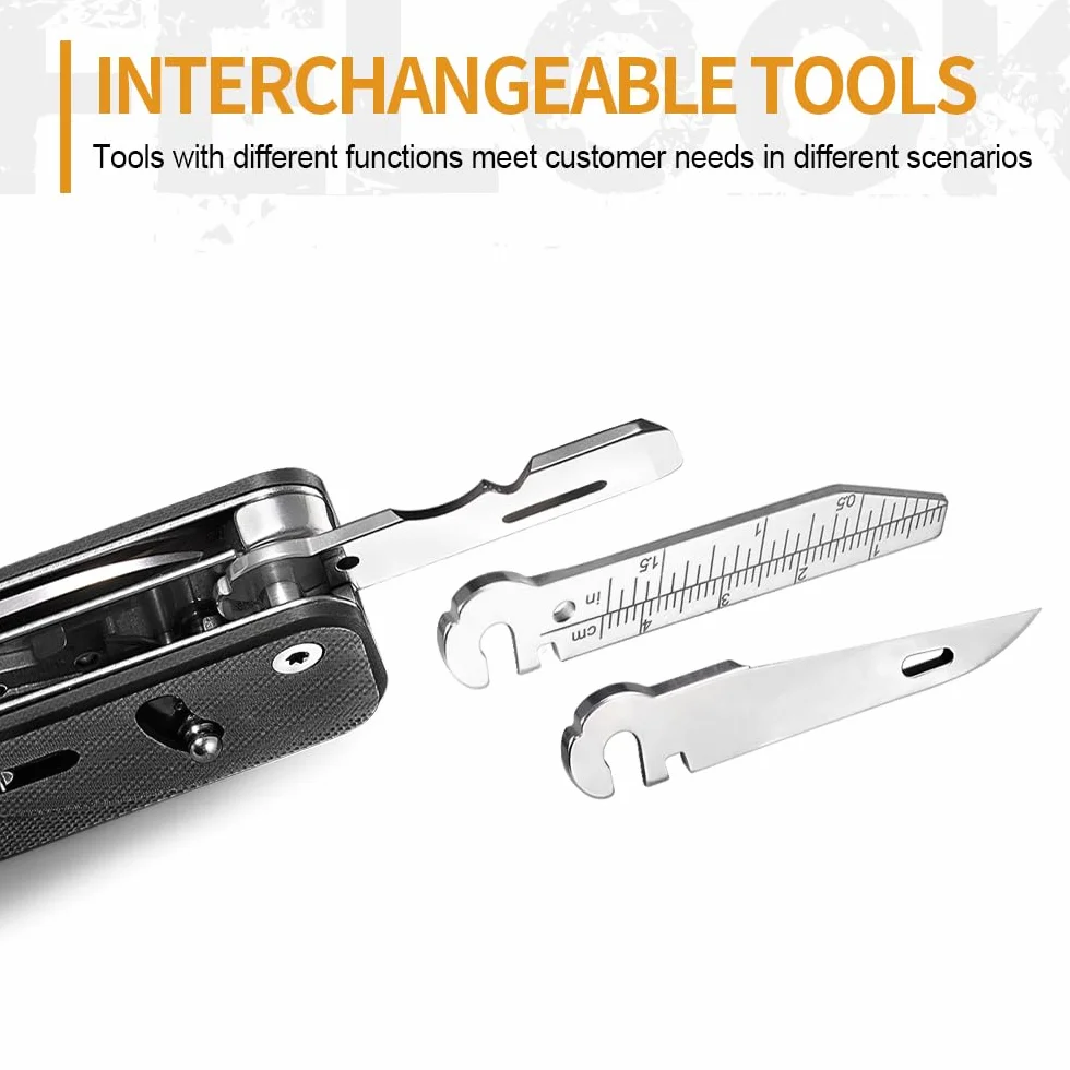 ROXON Multitool S505G Flex Shears o modułowej konstrukcji | solidnymi, dużymi nożyczkami Wymienne ostrza (BA01–BA17) i wymienne narzędzia (FT01–FT12)