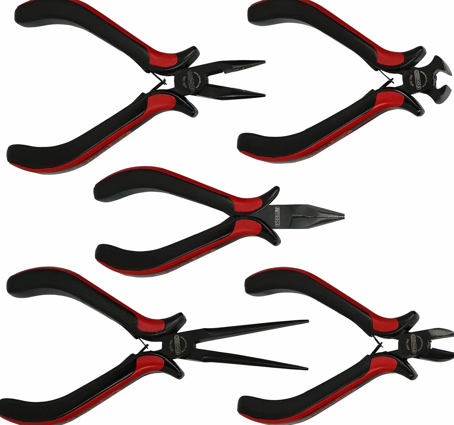 KS Tools 500.7020 ESD Zestaw szczypiec do mechanikiprecyzyjnej, 5-szt, 125-150mm