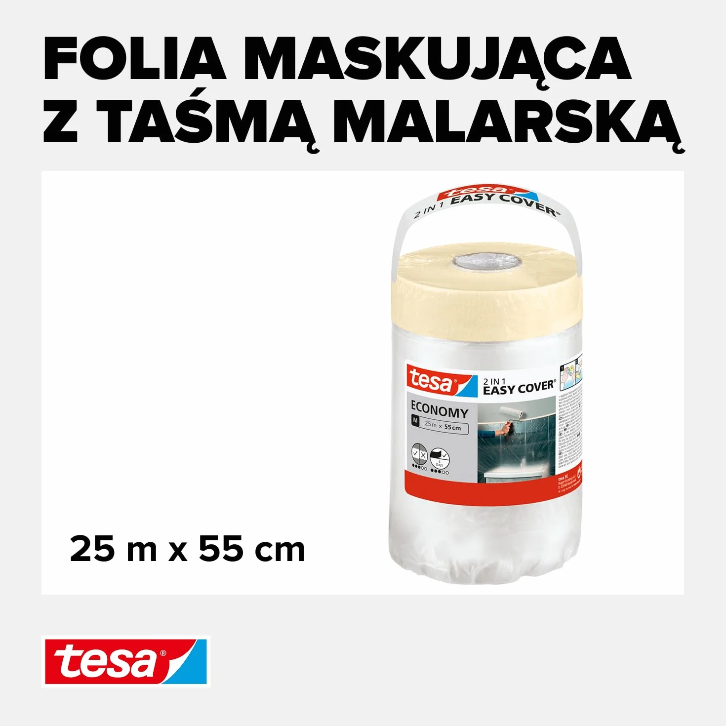 tesa Easy Cover uniwersalna folia Transparent 25m x 550mm