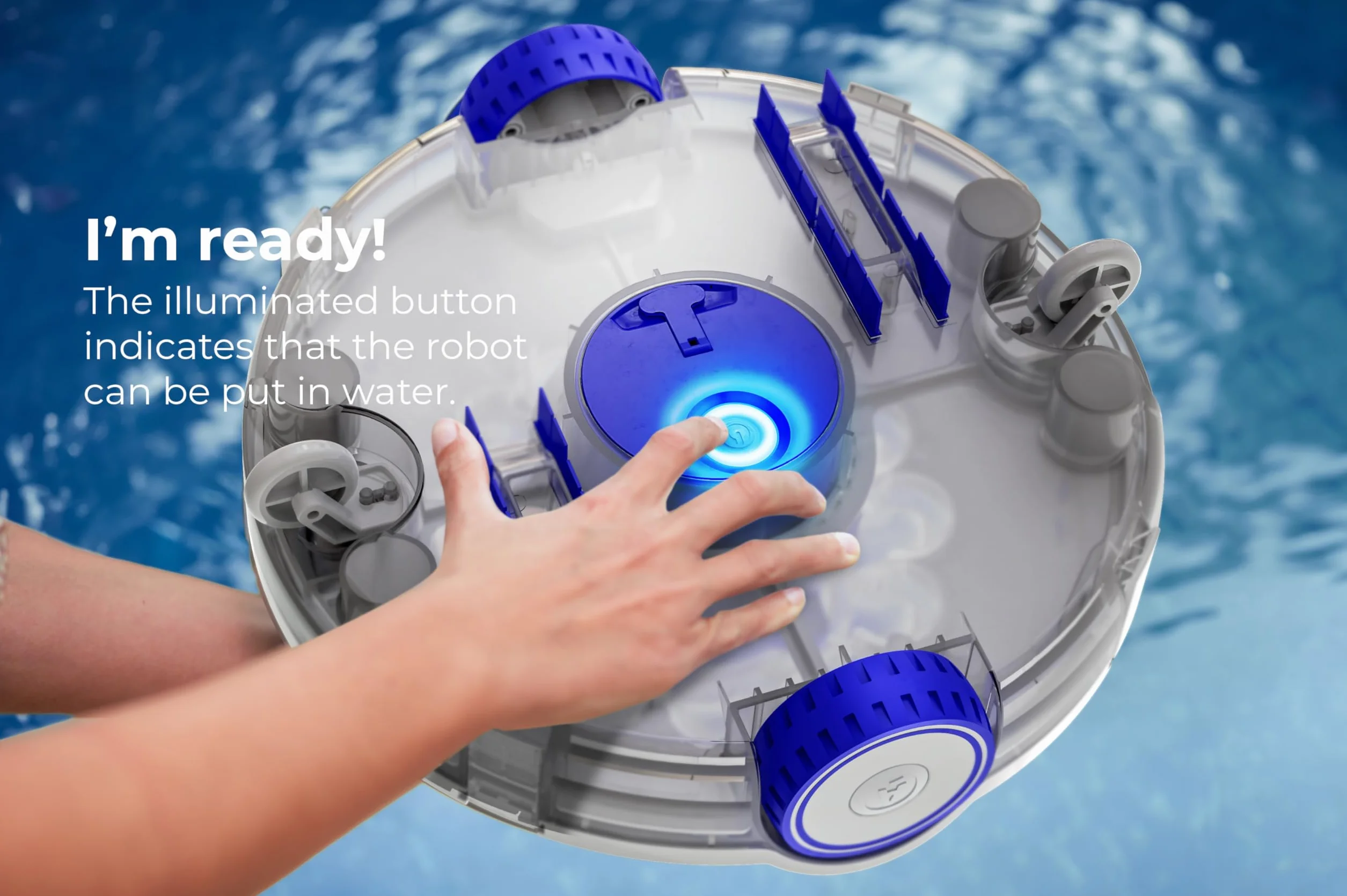 Gre RBR75 Wet Runner Plus Bezprzewodowy Elektryczny Robot do Czyszczenia Basenów, o Powierzchni do 50 m2