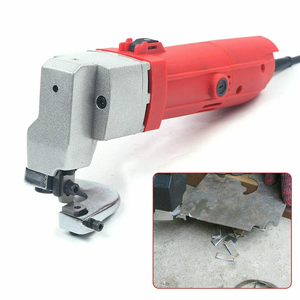 Elektryczne nożyce do blachy, 500 W, nożyce do blachy, nożyce do metalu, grubość cięcia 2,5 mm, do stosowania w samochodach i budowie statków