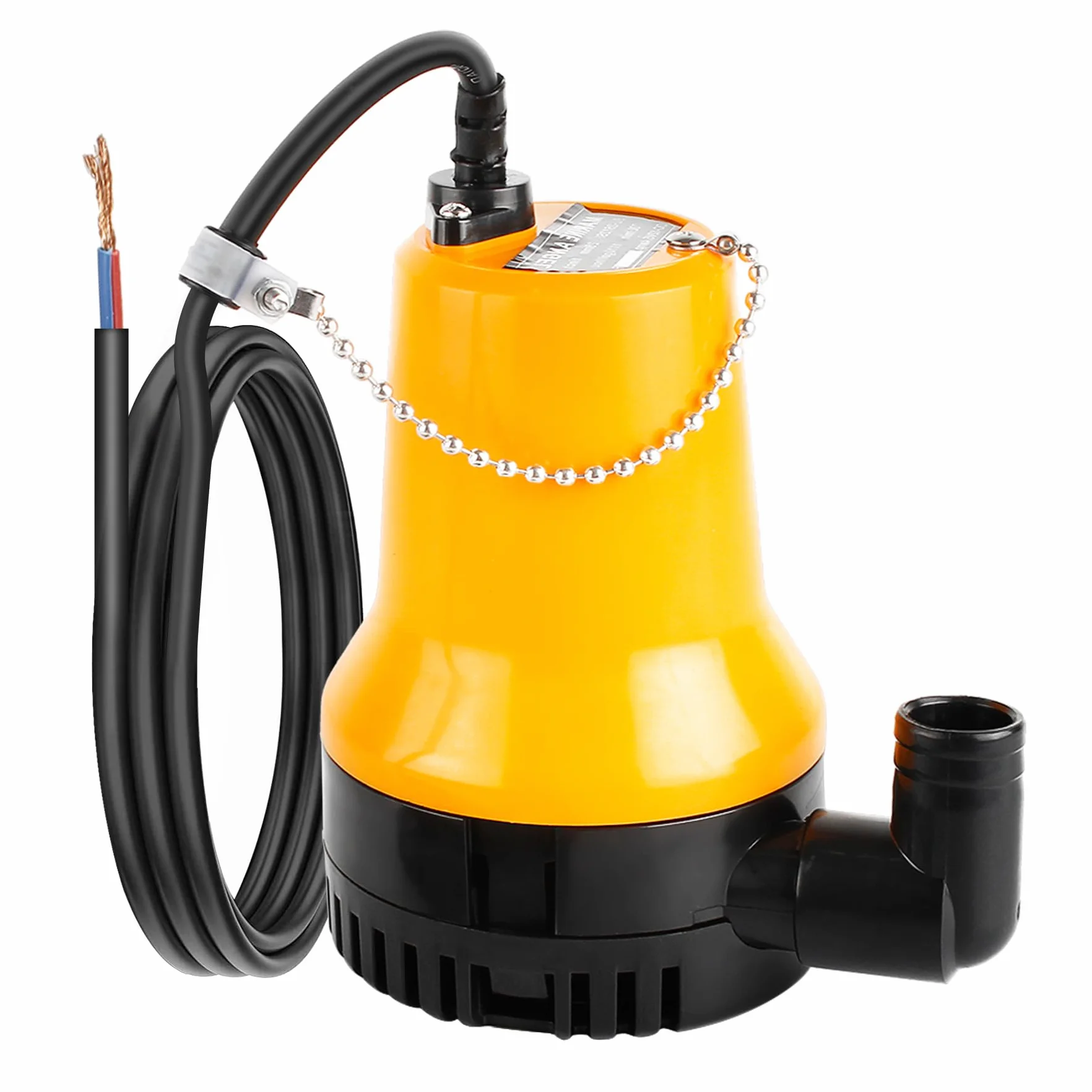 DC 12 V 60 W 3600 l/h pompa zatapialna do łodzi stawowej z kablem 1,3 m