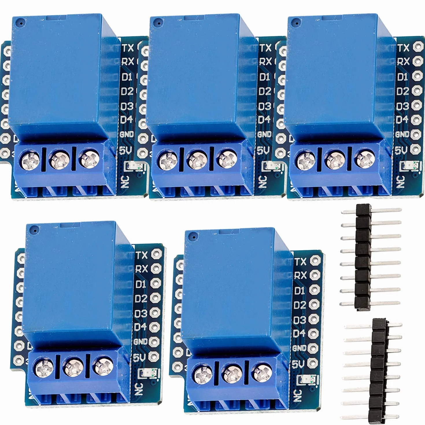 AZDelivery 5 x 1-Relay Shield dla D1 Mini w tym E-Book!