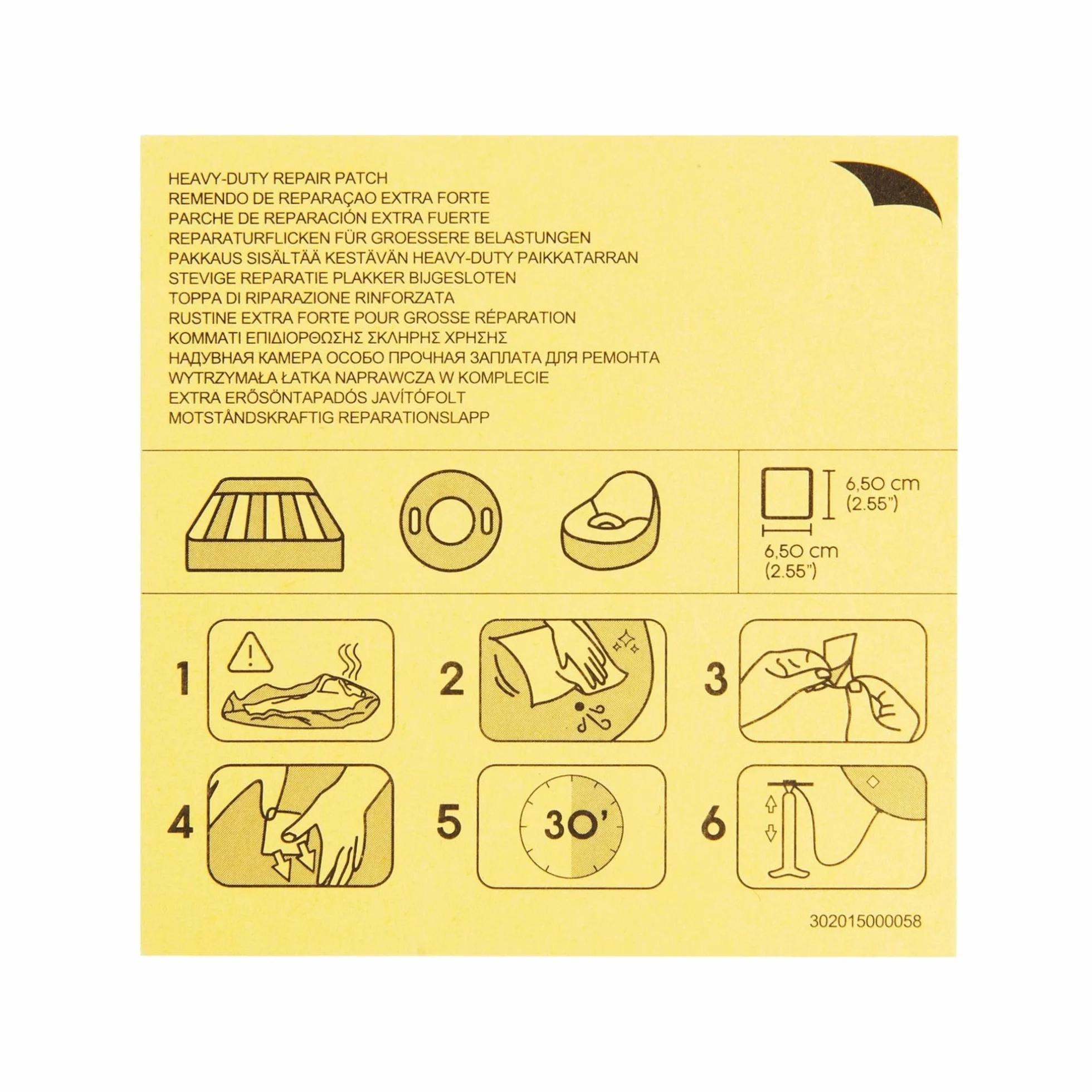 Bestway 2.5" x 2.5" 6.5cm x 6.5cm Heavy Duty Repair Patch