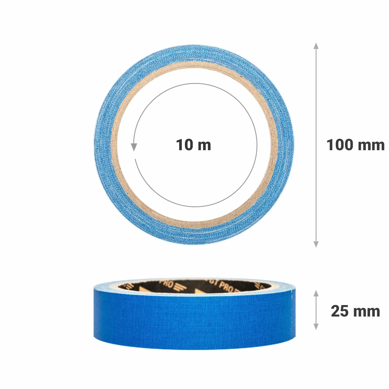 GRIP Eventbasics GT PRO Zestaw 5 kolorowych pasków do Hula Hoop Tape 25 mm x 10 m, Gaffa Tape czarny, biały, fioletowy, czerwony i niebieski