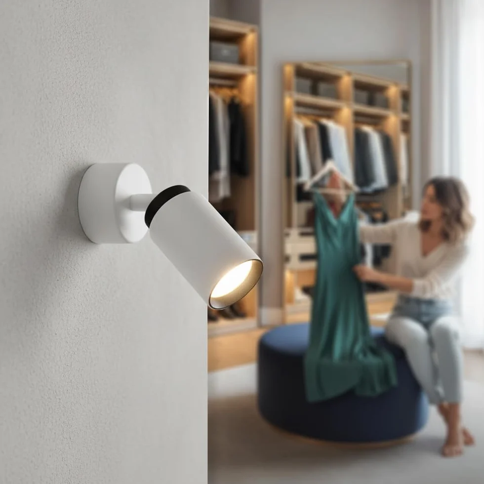 Lampa Sufitowa Reflektor Sufitowy Natynkowy Biało-Czarny MALGA 1 DUO Pojedyncza Regulowana Oprawa Sufitowa do LED Lampa Ścienna Wewnętrzna Spot Ścienny Oświetlenie Przedpokoju Salonu Jadalni