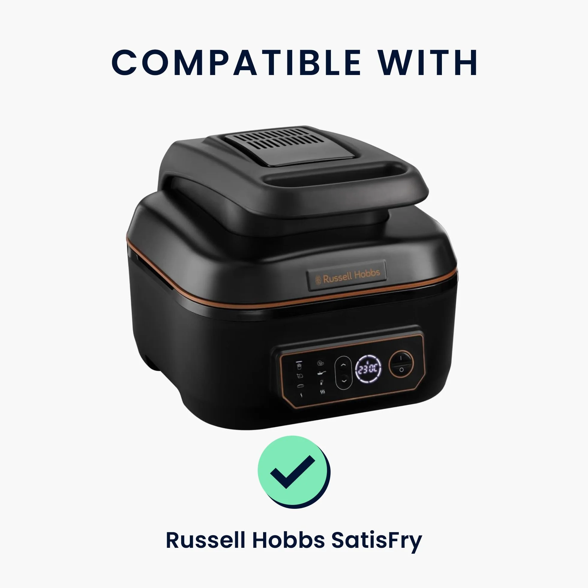 kwmobile Etui ochronny do Russell Hobbs SatisFry frytkownica na gorące powietrze biały czarny