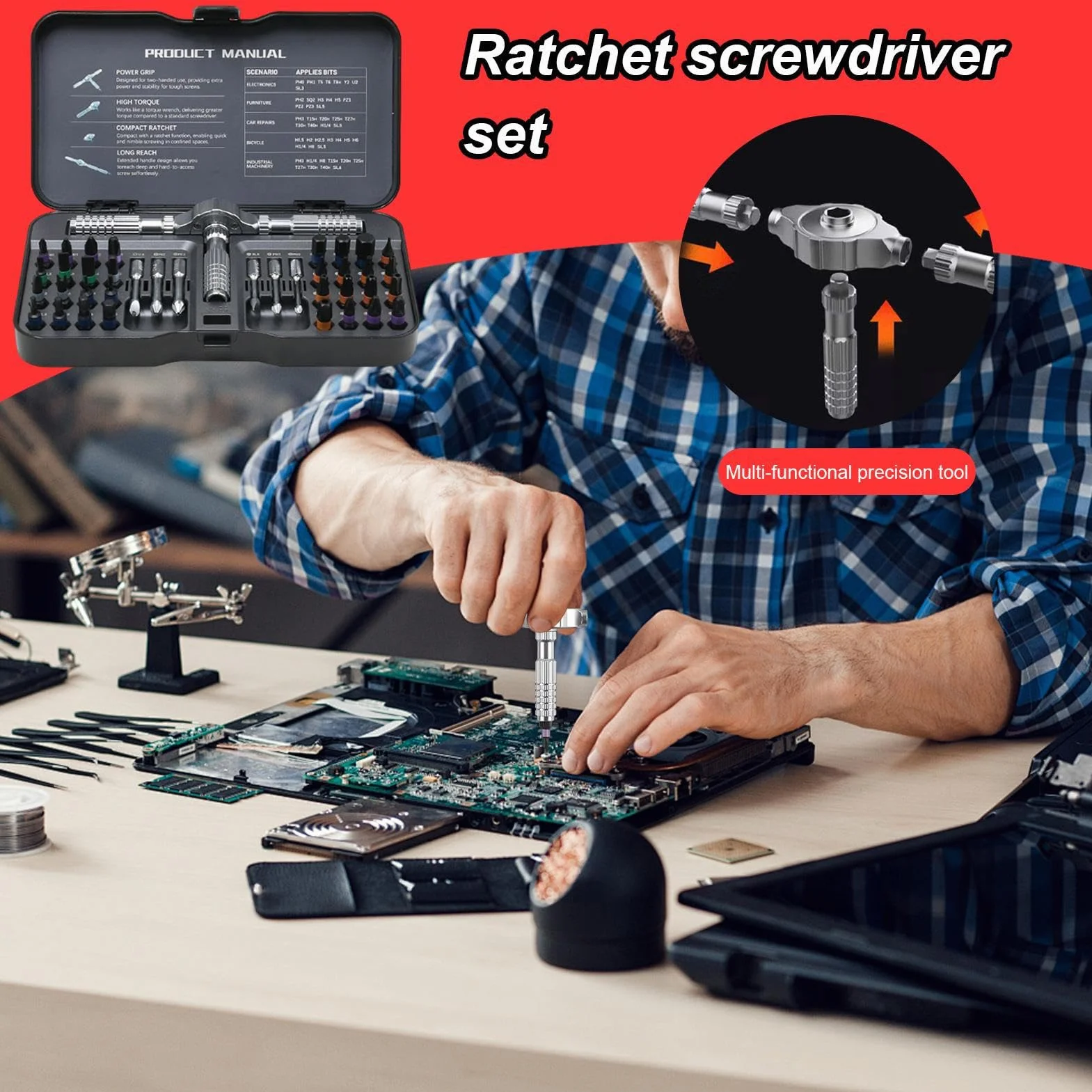 Zestaw wkrętaków magnetycznych Precyzyjny Zestaw Naprawczy Z | Wielofunkcyjny Zestaw Mini Wkrętaków Z Etui Do Elektroniki, Zegarków, Napraw, Mebli, Komputerów,