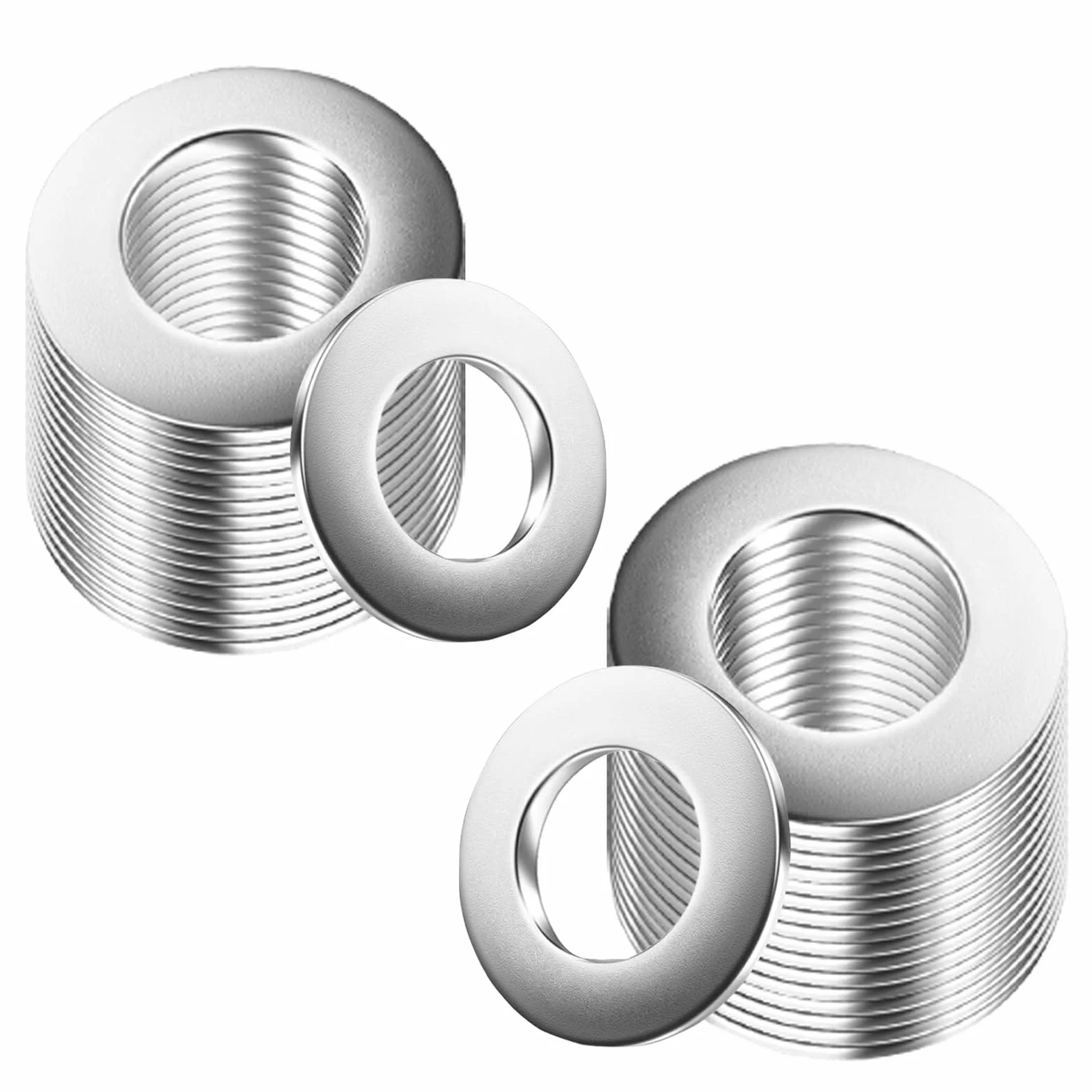 ORTAVA 50 sztuk podkładek M8, M8 × 16 mm, podkładki ze stali nierdzewnej, A2 V2A 304, podkładki DIN125, nierdzewne płaskie podkładki do śrub, nakrętek i pręta gwintowanego (srebrne)