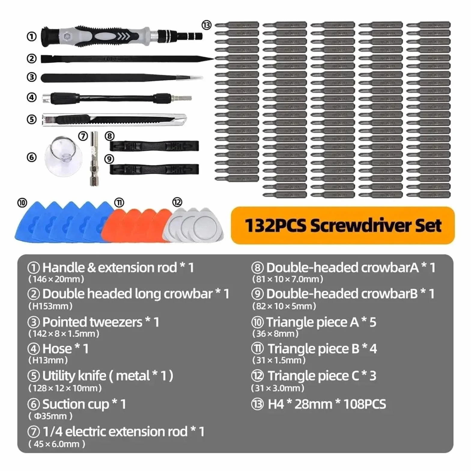 Zestaw Precyzyjnych Śrubokrętów 132 W 1, Bity Magnetyczne Do Śrubokrętów, Bity Torx Hex, Komputer, Telefon, Profesjonalny Zestaw Narzędzi Do Naprawy Uchwytu Wydajne I Praktyczne