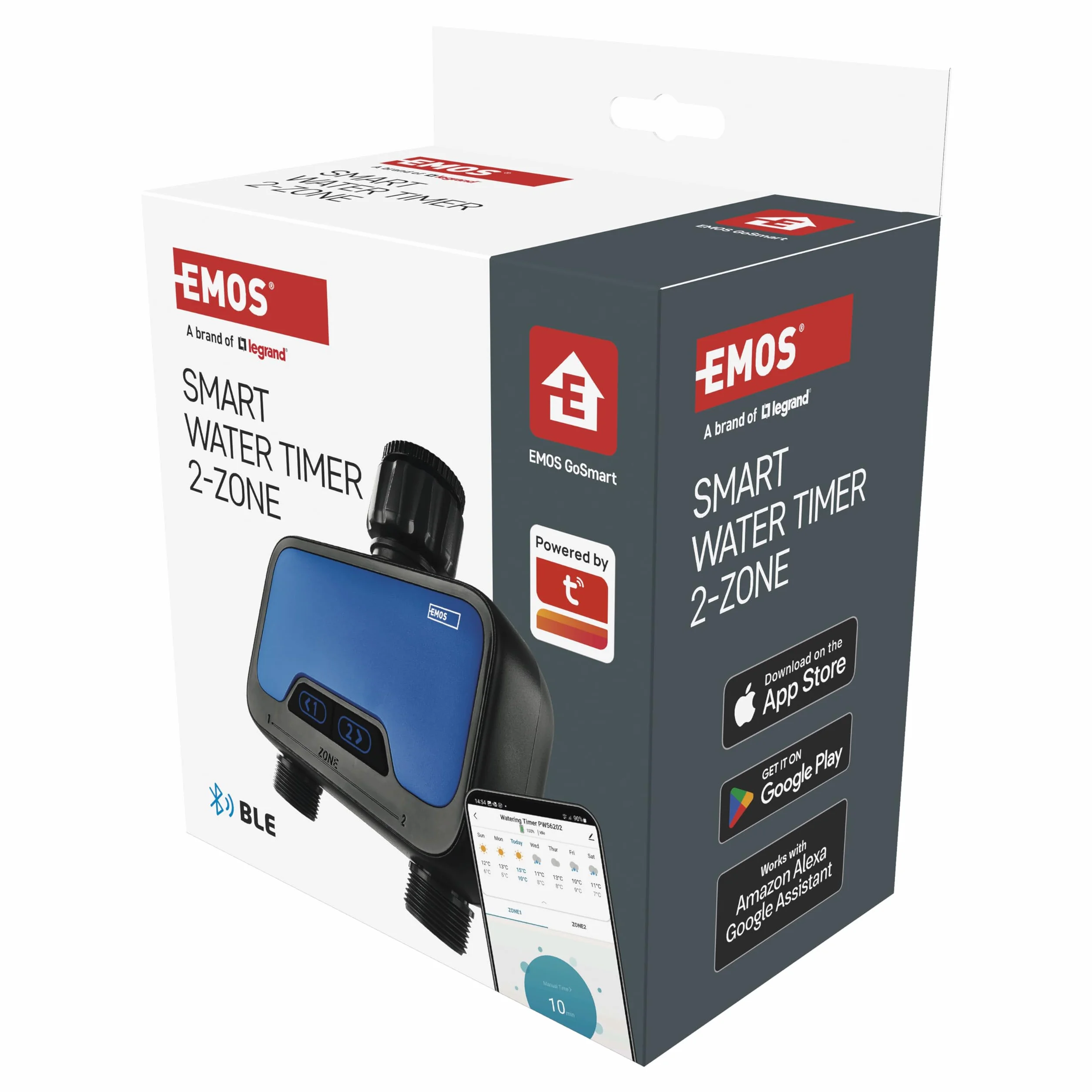 EMOS Inteligentny zegar nawadniający ZigBee 2 wyjścia 8 bar 35 l/min 1″ 3/4″