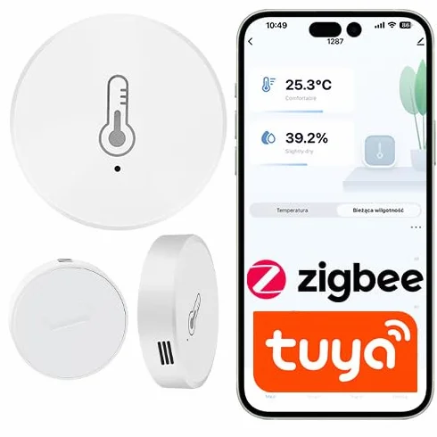 Inteligentny mini czujnik temperatury i wilgotności ZigBee Tuya Smart Life