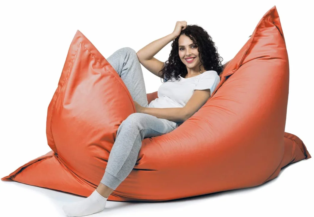 sunnypillow worek do siedzenia XXL, do użytku na zewnątrz i wewnątrz, 180 x 145 cm z wypełnieniem ze styropianu 400 l, dla dzieci i dorosłych, wiele kolorów i rozmiarów do wyboru 180 x 145cm pomarańczowy