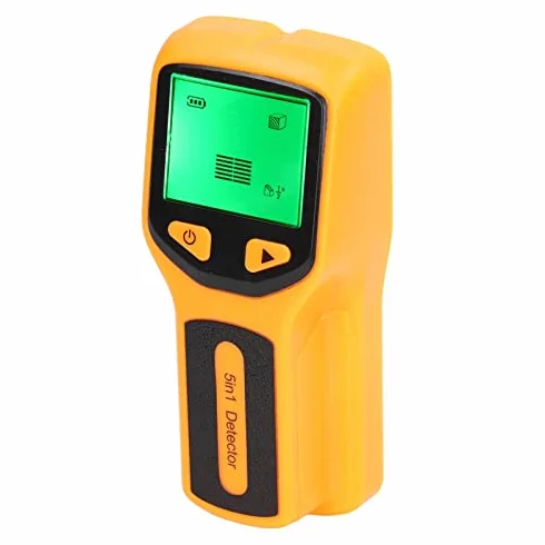 Wyszukiwarka 5 w 1 Skaner ścienny Wyświetlacz LCD Wykrywacz środka krawędzi do wykrywania metali z drutu AC (żółty)