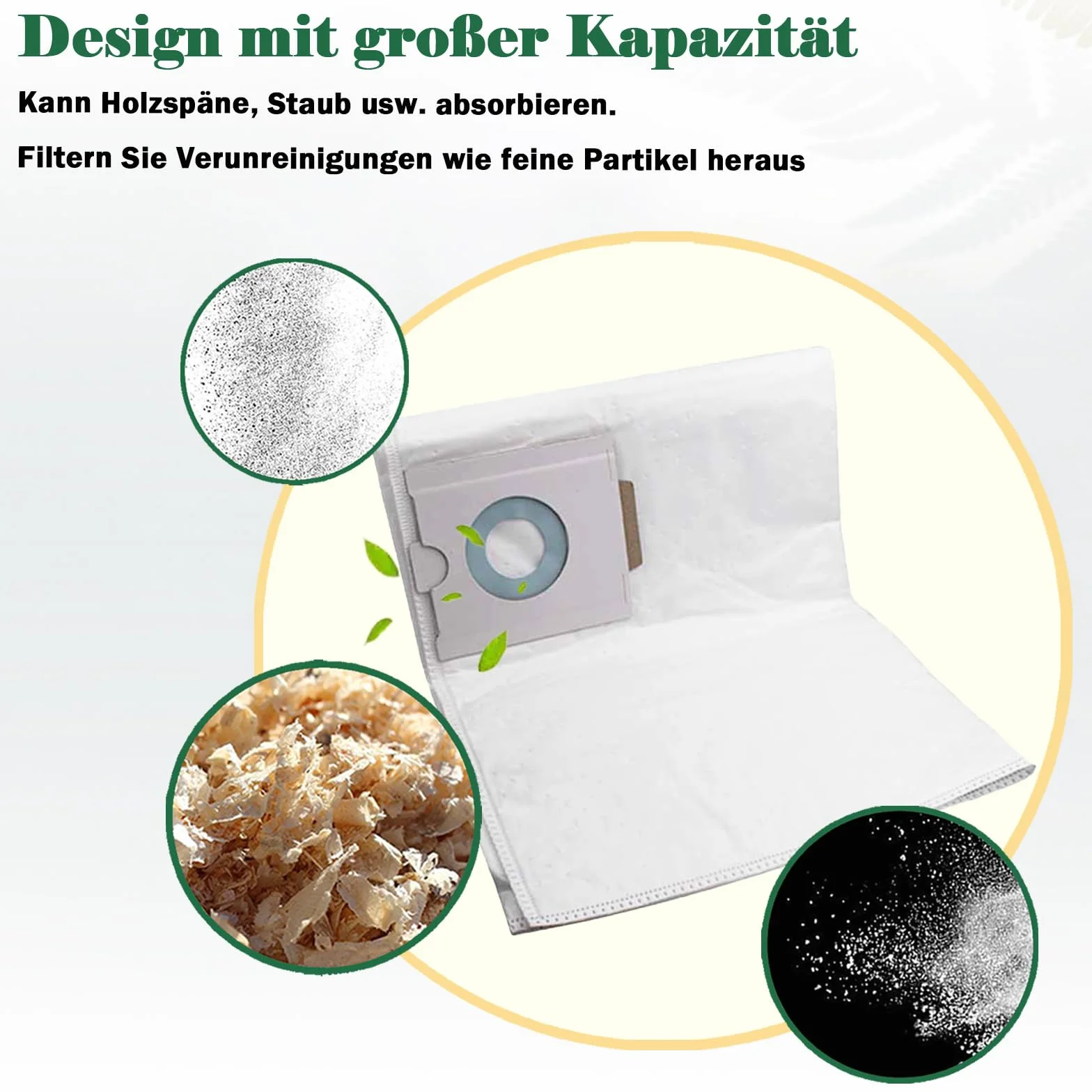 10 sztuk worków do odkurzacza SC FIS-CT 36/5, części zamienne, worki filtrujące SELFCLEAN do Festool CT 36 / CTM 36 E/CTL 36 E CLEANTEC, akcesoria o dużej pojemności (496186 worek zapasowy)