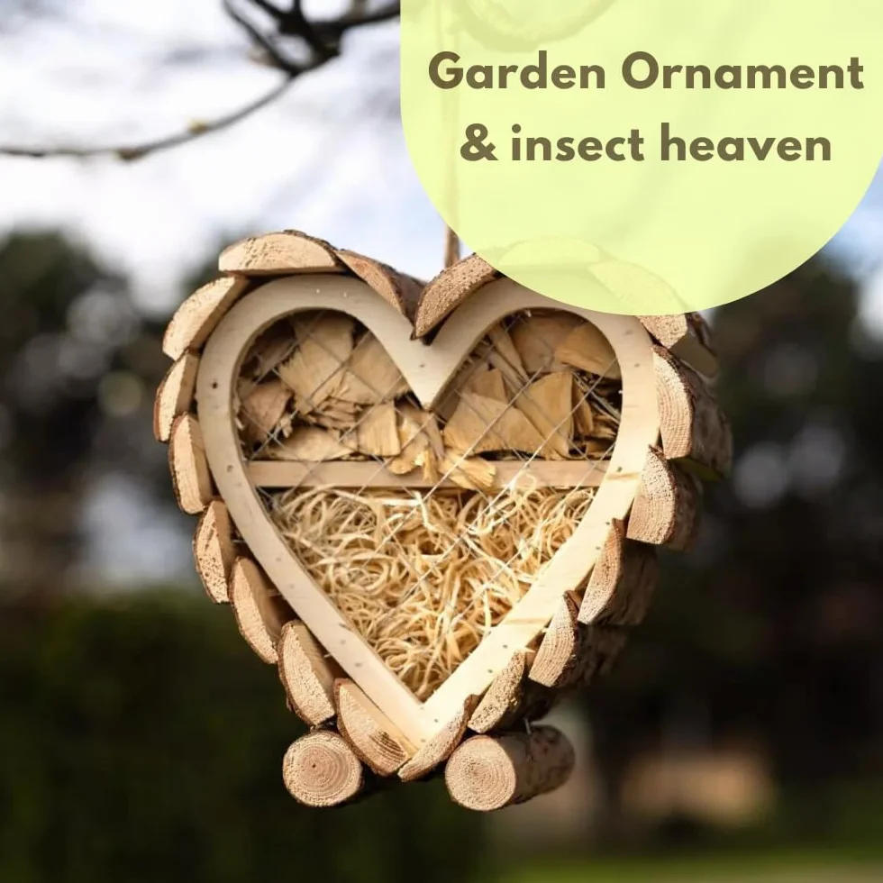 Garden Mile Drewniany hotel dla owadów naturalne drewno ogród schronienie dla pszczół motyli biedronek