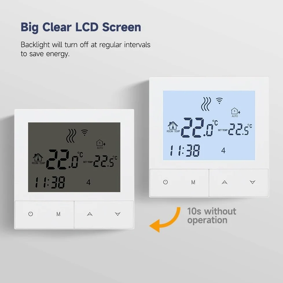 Inteligentny termostat WIFI do ogrzewania domu ciepła podłoga elektryczna z czujnikiem regulator temperatury kotła gazowego OszczęDza Energię I Koszty Ogrzewania(TDS72-WIFI-WPB)