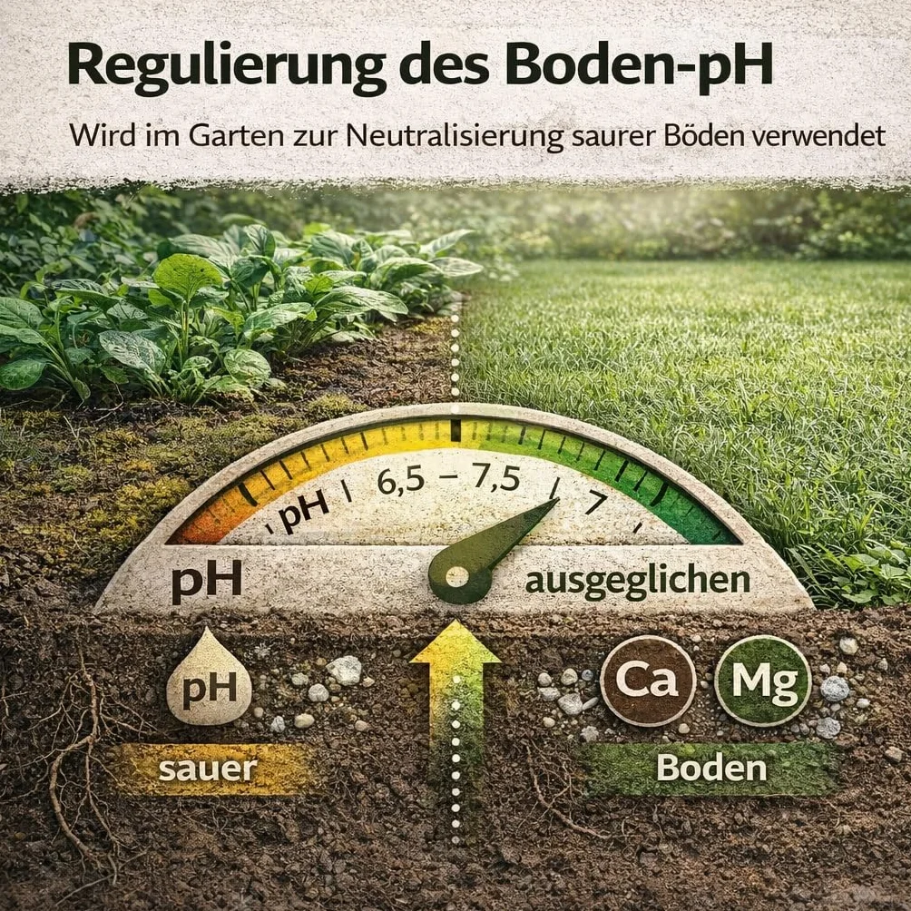 GiDeli Wapno Dolomitowe 5 kg – Wapno ogrodowe podnoszące pH gleby, bogate w wapń i magnez