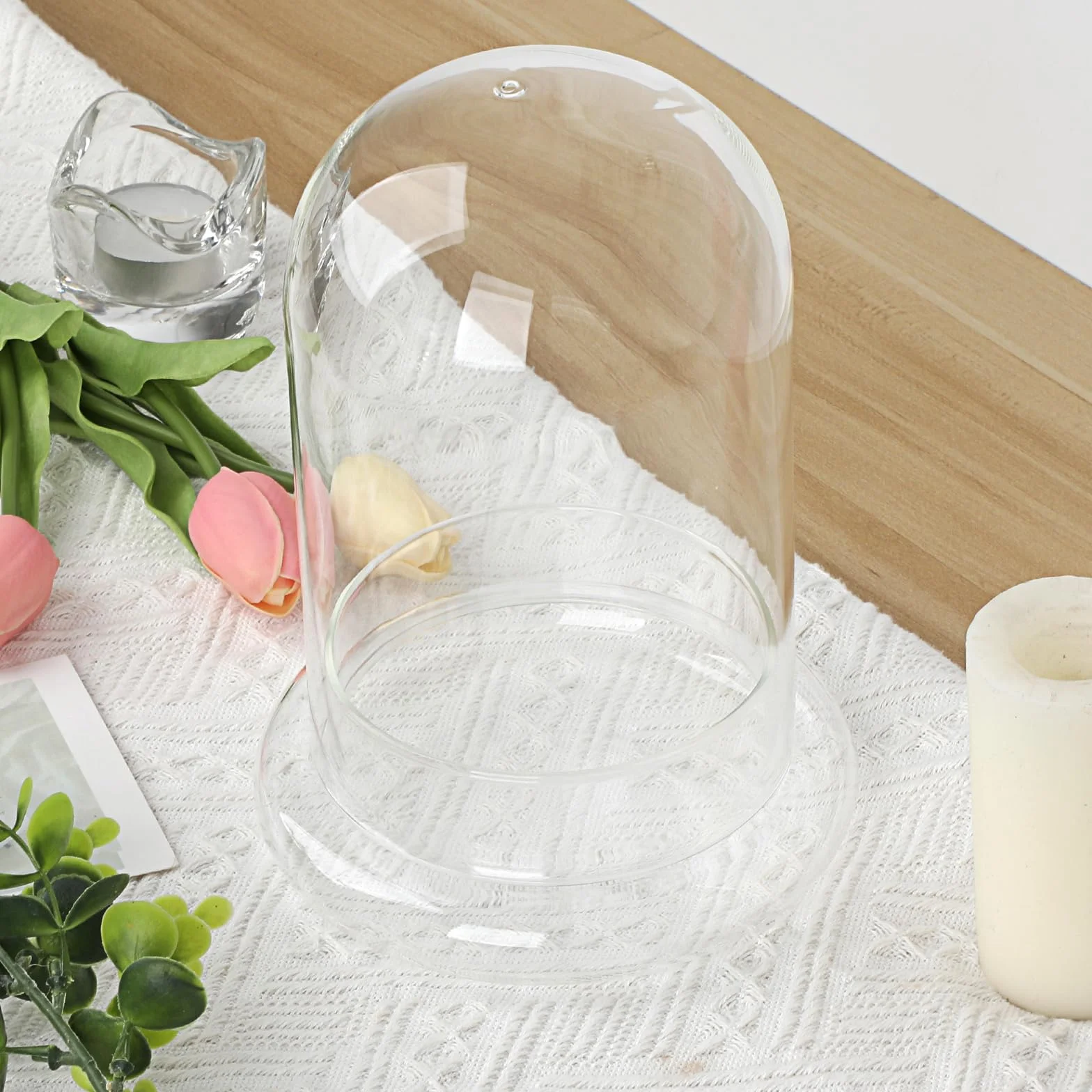 Szklana doniczka mini terrarium na sukulenty z otworem wentylacyjnym 3 mm