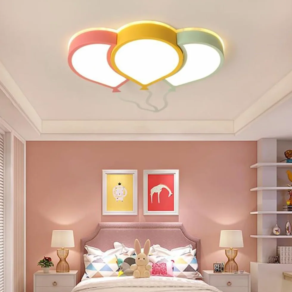 LED Balonowa Lampa Sufitowa Dla Dzieci Kreatywna 36W Możliwość Przyciemniania Z Pilotem Żyrandol Do Sypialni Dla Chłopców I Dziewcząt Akrylowy Światło Jadalni Salonu
