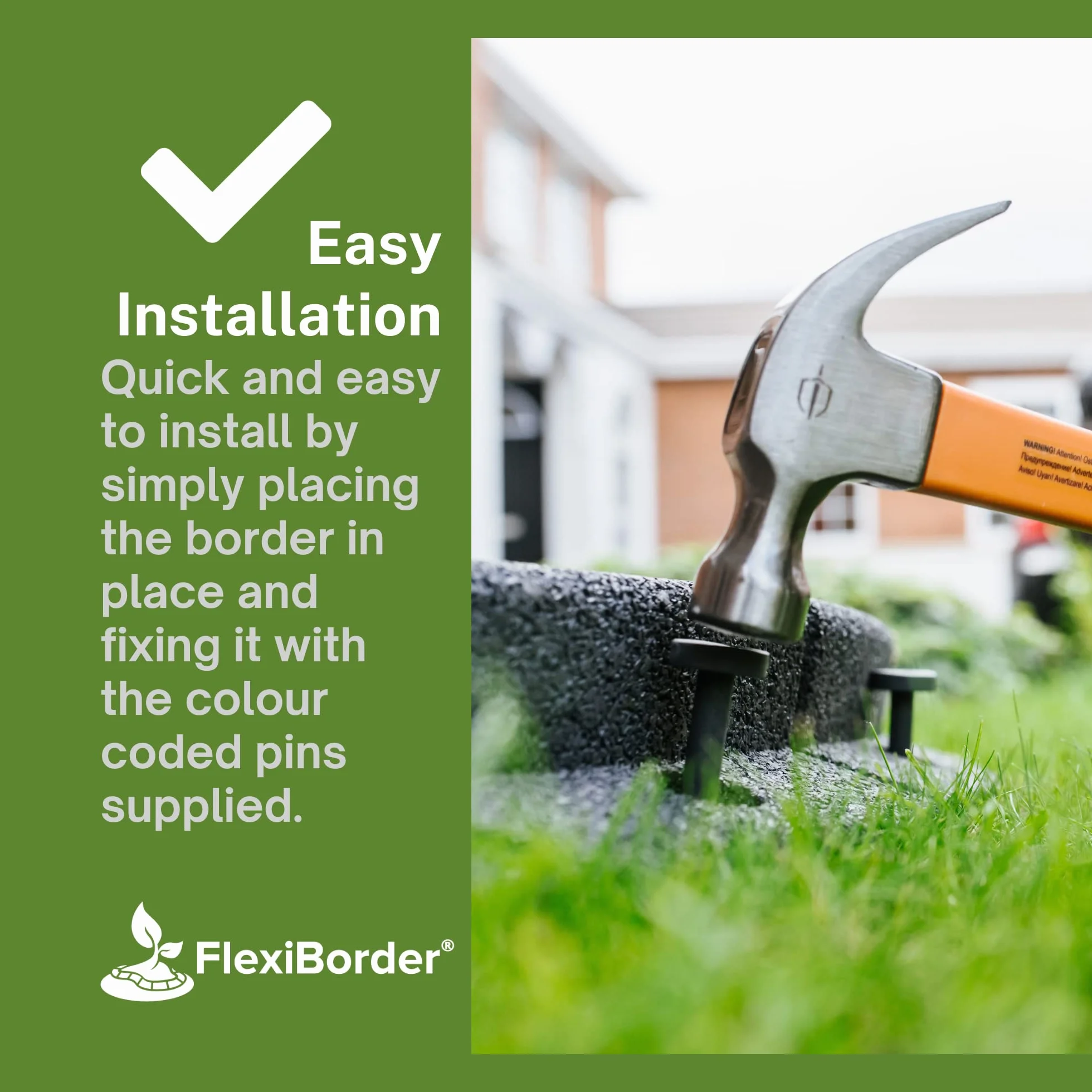 EcoShape FlexiBorder elastyczny system krawędzi trawnika 6 x 1 metr czarny