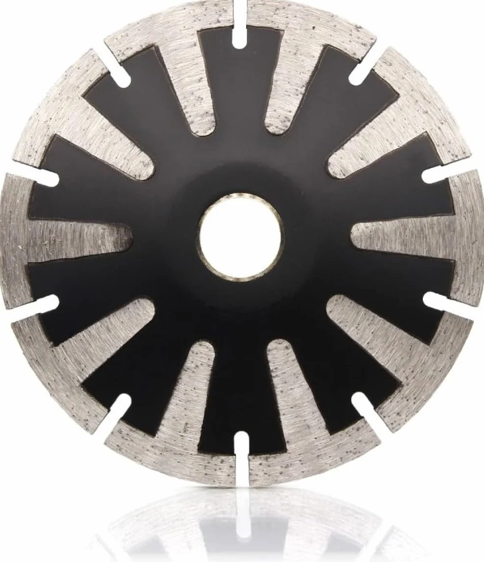 Diamentowe tarcze tnące do szlifierki kątowej， 1 sztuka 125mm zakrzywiona tarcza diamentowa do granitu i betonu, tarcza tnąca 5" w kształcie łuku, do cięcia na sucho i mokro, zęby ochronne T
