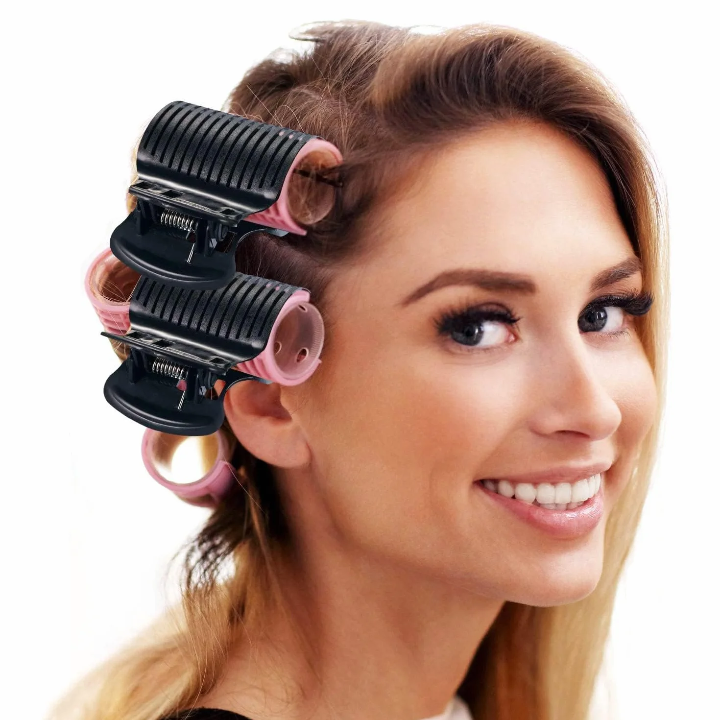 LATRAT Hot Roller Clip 12 klipsów do lokówek, tworzywo sztuczne, gorący wałek, wymienne spinki do włosów, dla kobiet i dziewcząt, do stylizacji włosów, kolor biały