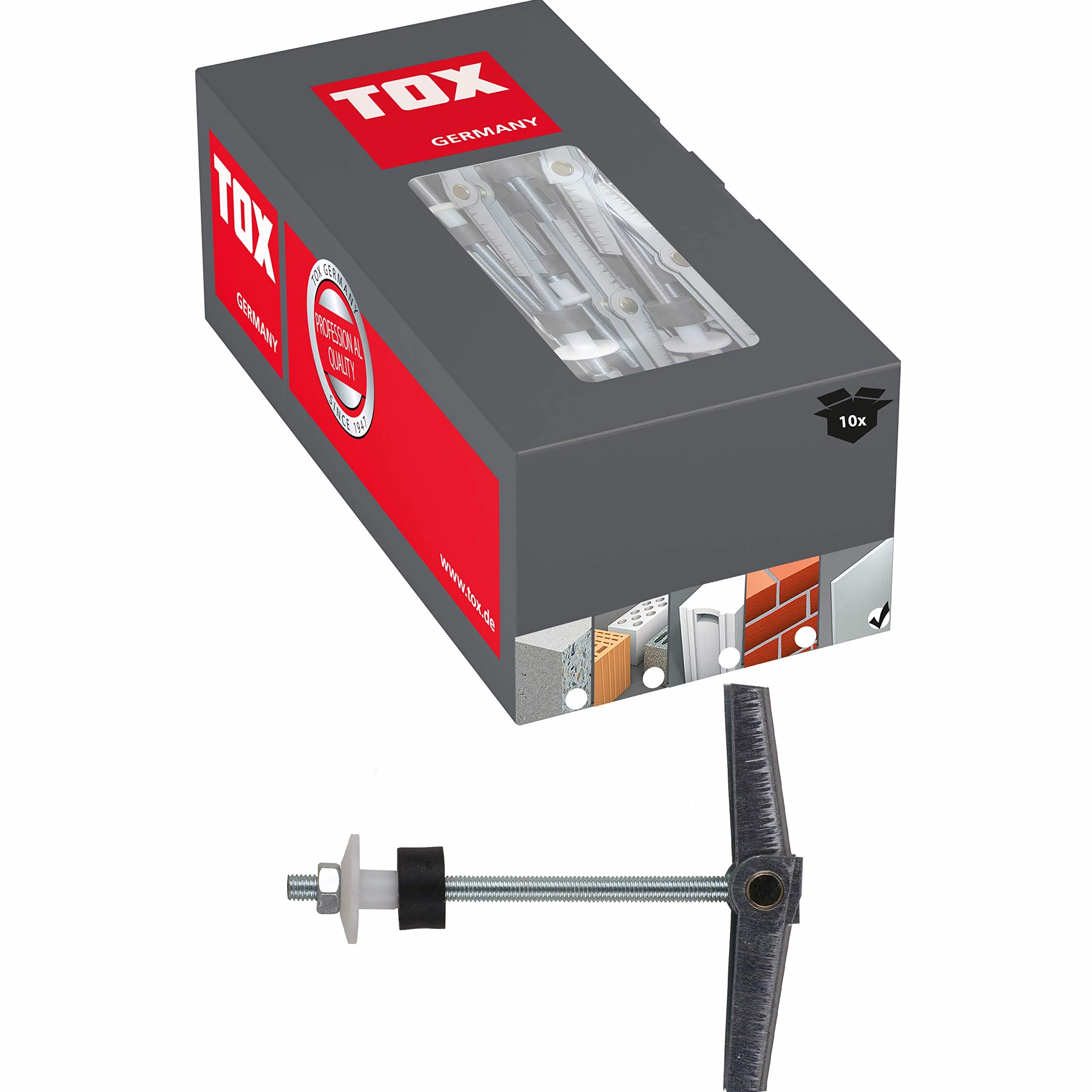 TOX Mocowanie umywalki Oaza Spagat M10 mm, 10 sztuk, 024100221