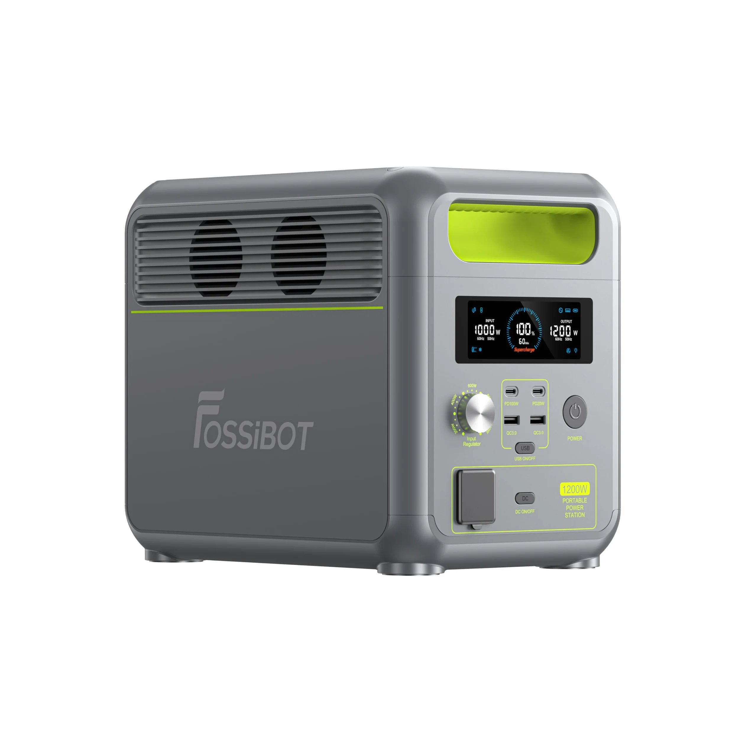 FOSSiBOT-Polska F1200 Przenośna stacja zasilania Power bank 1024Wh 1200W 7 portów，5-letnia gwarancja