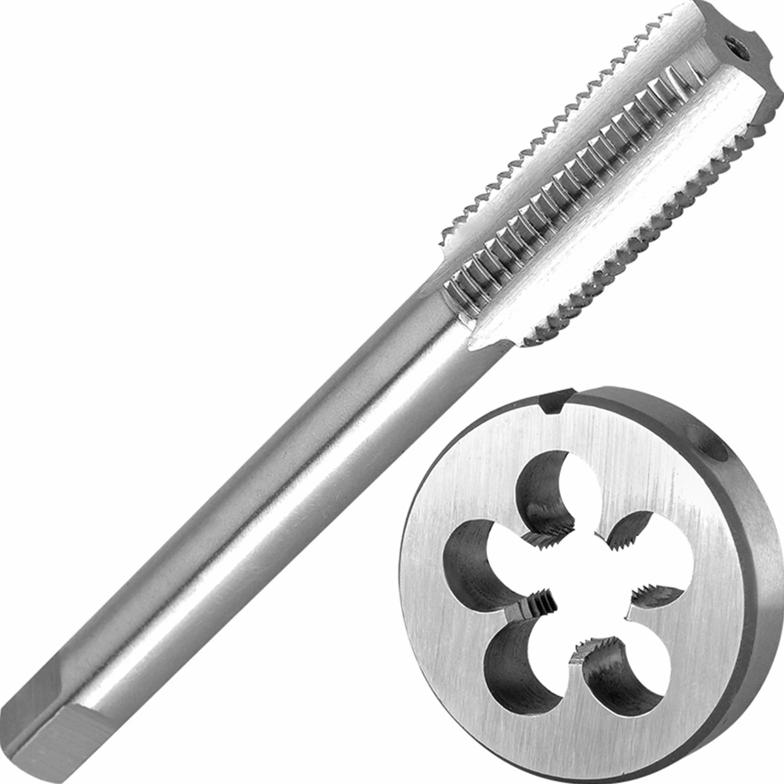 Zestaw gwintowników i narzynek metrycznych M13x1,25, prawych, gwintowników maszynowych HSS M13x1,25 i narzynek okrągłych