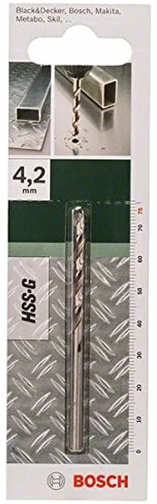 Bosch Wiertła do metalu HSS-G, DIN 338 D = 4,2 mm; L = 75 mm