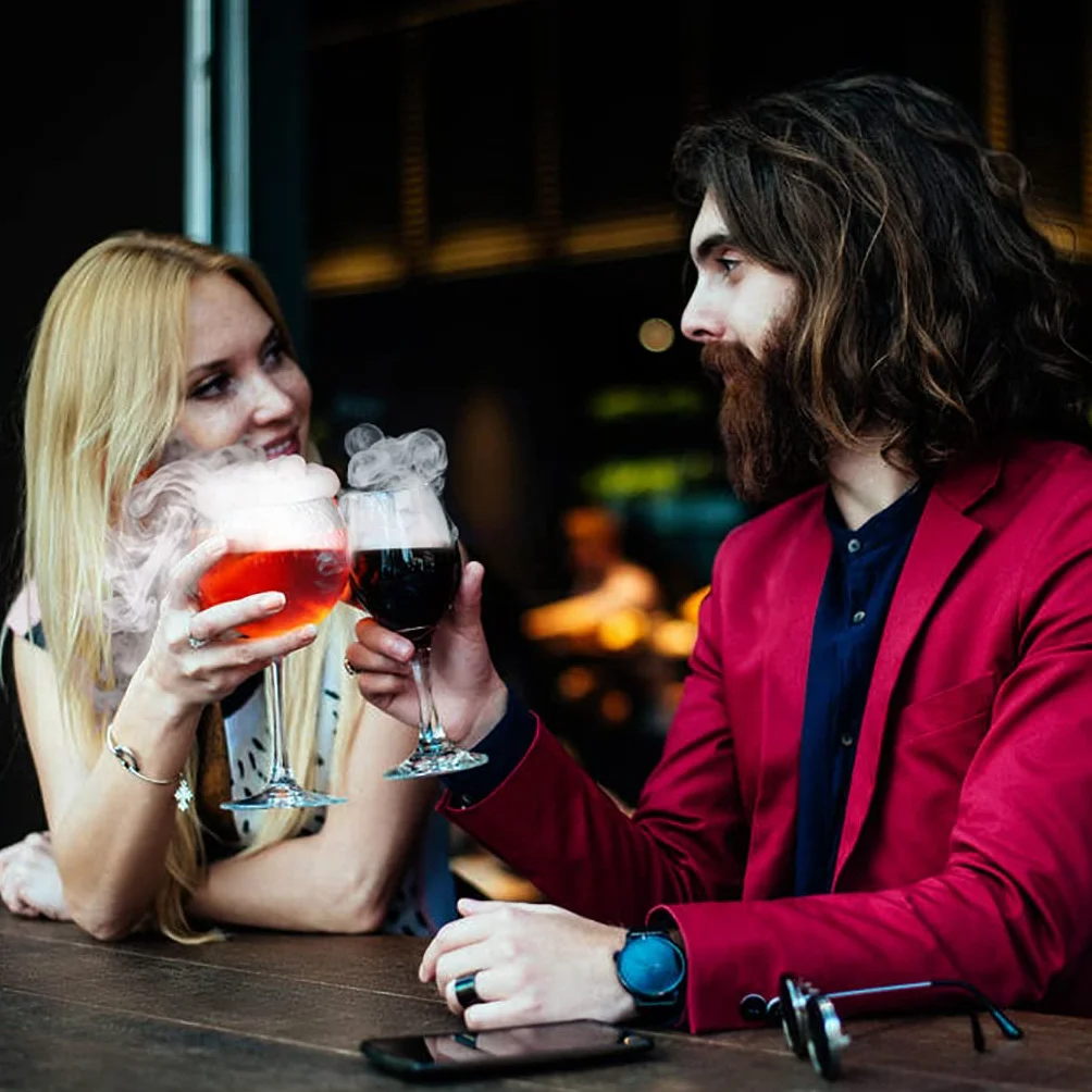 Zestaw do wędzenia koktajli z 4 wiórami drewnianymi, staromodny zestaw do wędzarni whisky, do koktajli, wina, whisky, burbona, męża, taty, buk