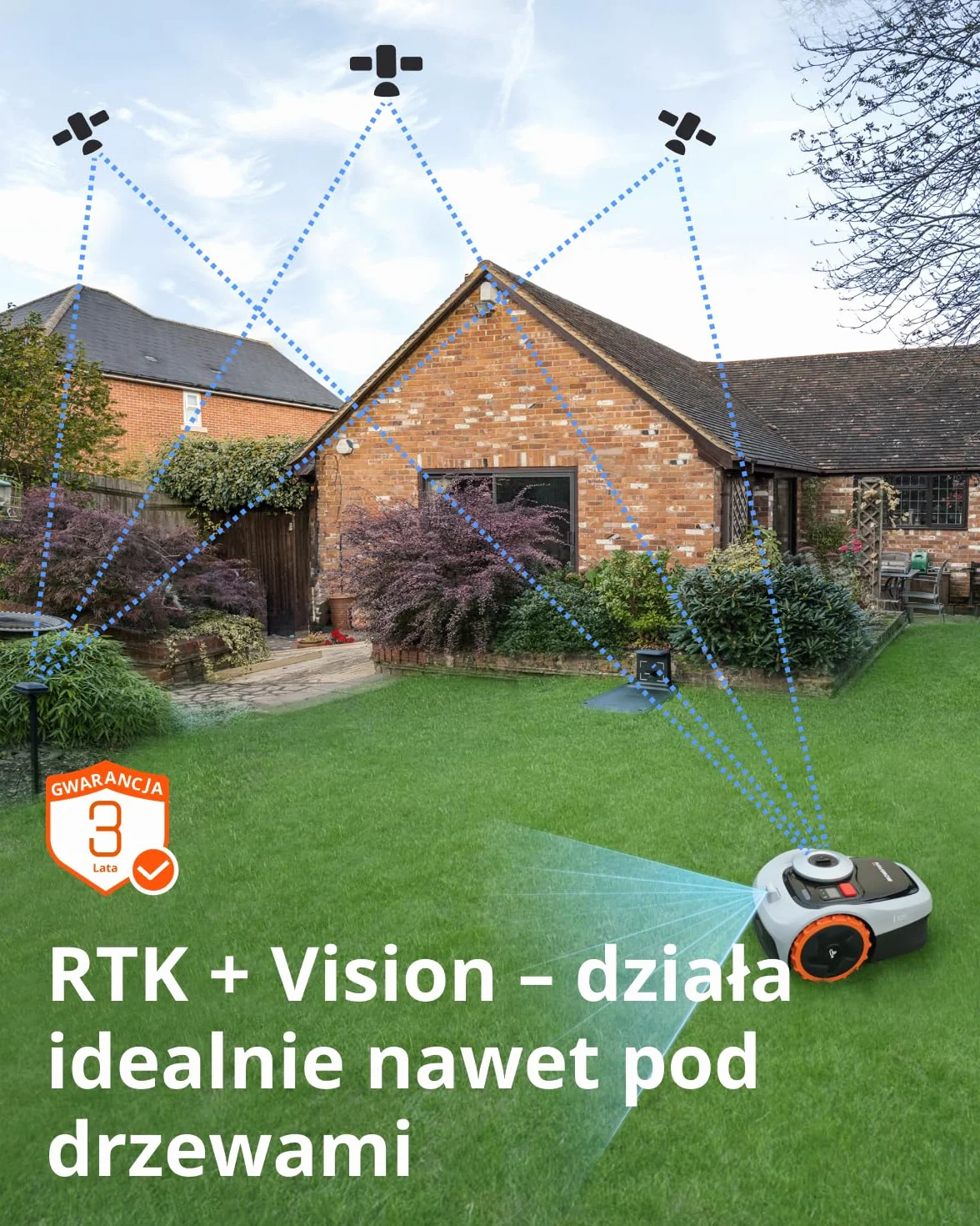 Navimow i105E robot koszący bez kabla ograniczającego 500 m² RTK Vision kosiarka trawnikowa