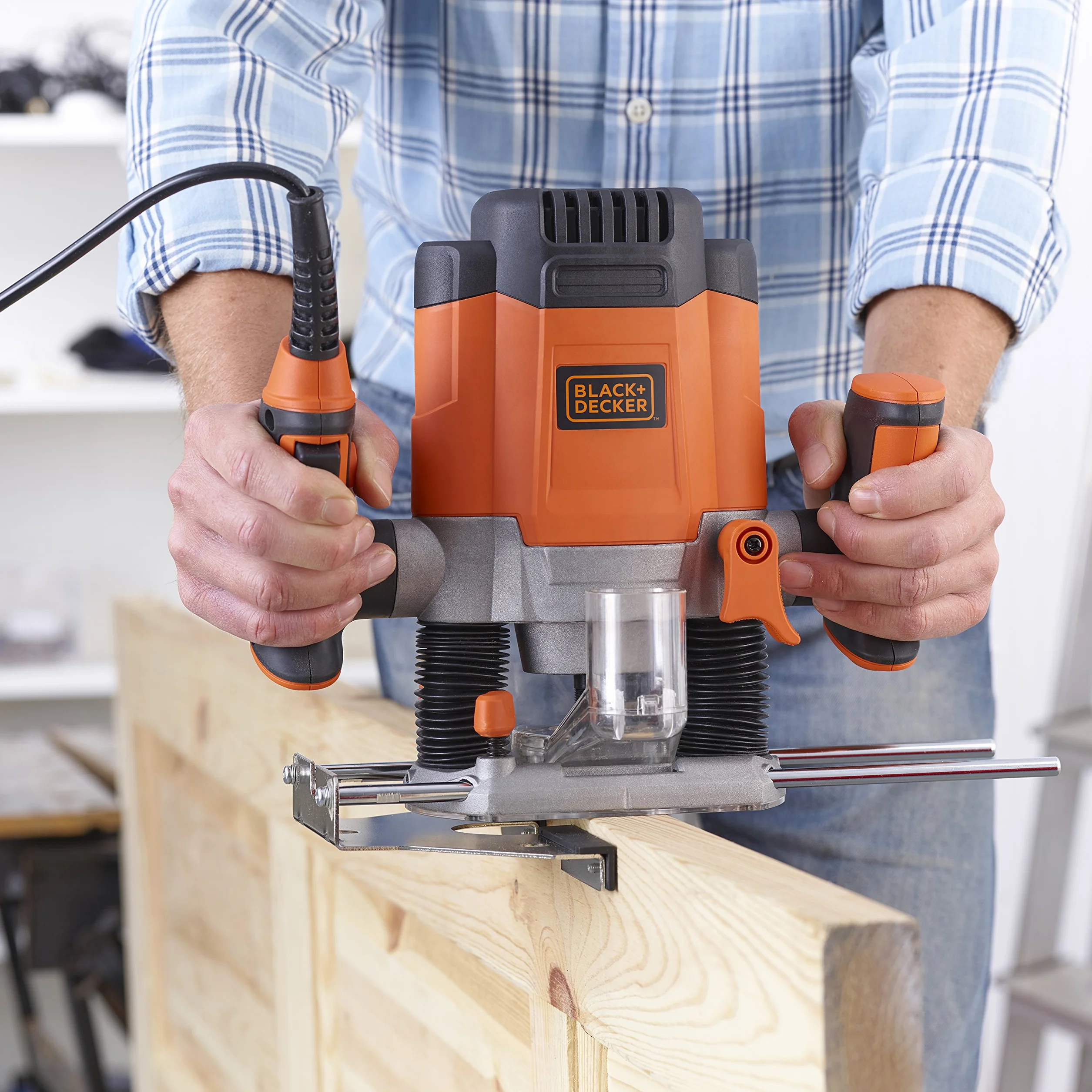 BLACK+DECKER, Frezarka górnowrzecionowa, moc 1200 W, KW1200EKA
