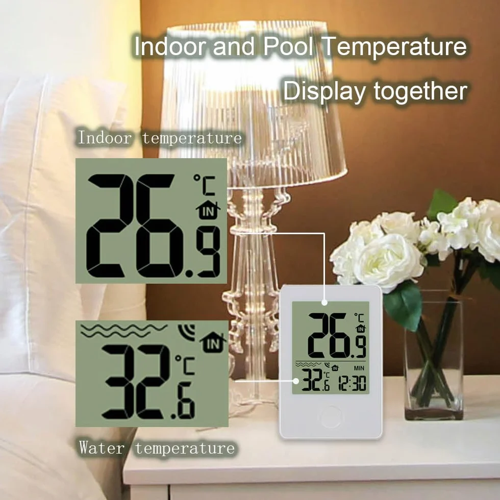 Cyfrowy termometr basenowy LCD bezprzewodowy do basenu akwarium jacuzzi