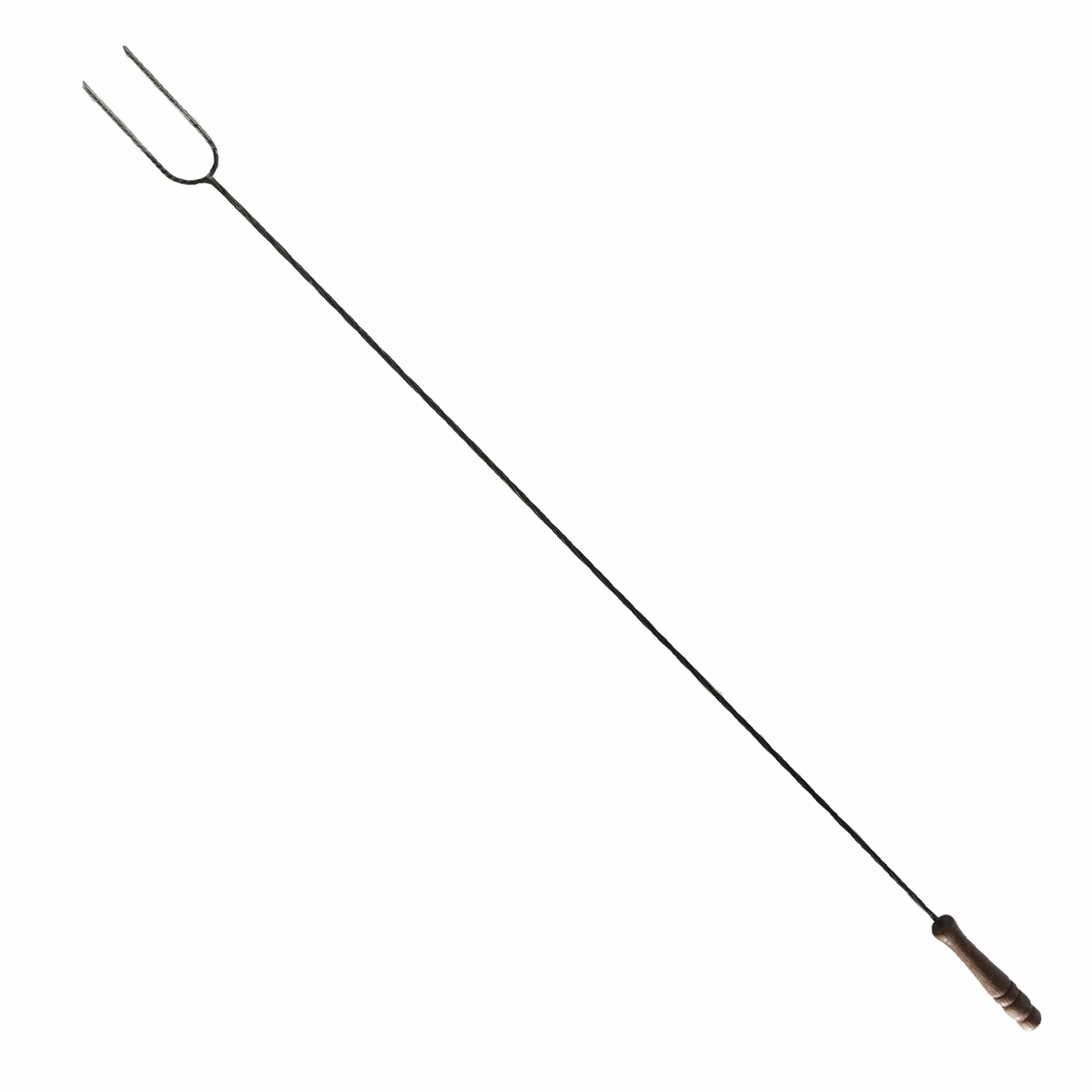 Kij ogniskowy 150 cm Widełki na kiełbasę stalowy drewniana rączka