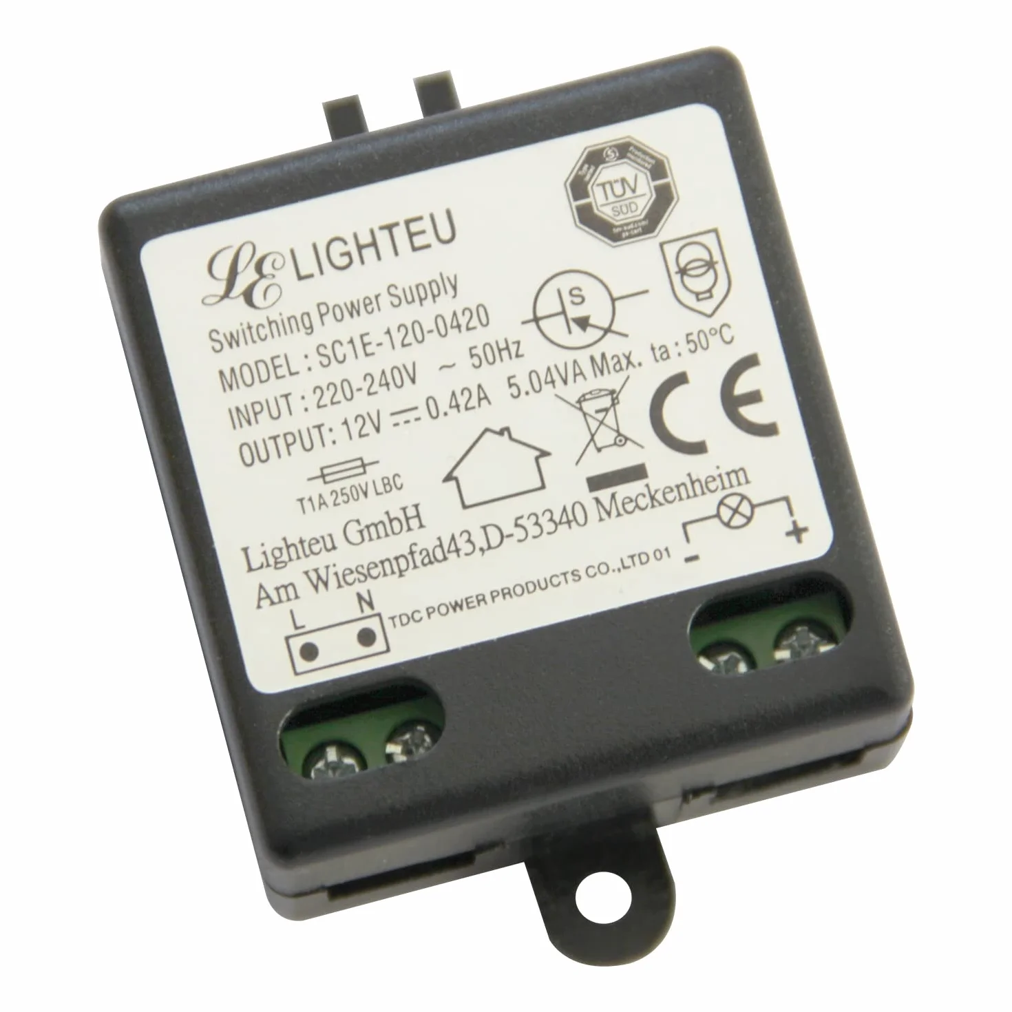lighteu, zasilacz LED 5 W, 12 V DC, 0,42 A stała napięcie dla lamp LED, SC1E 120 0420