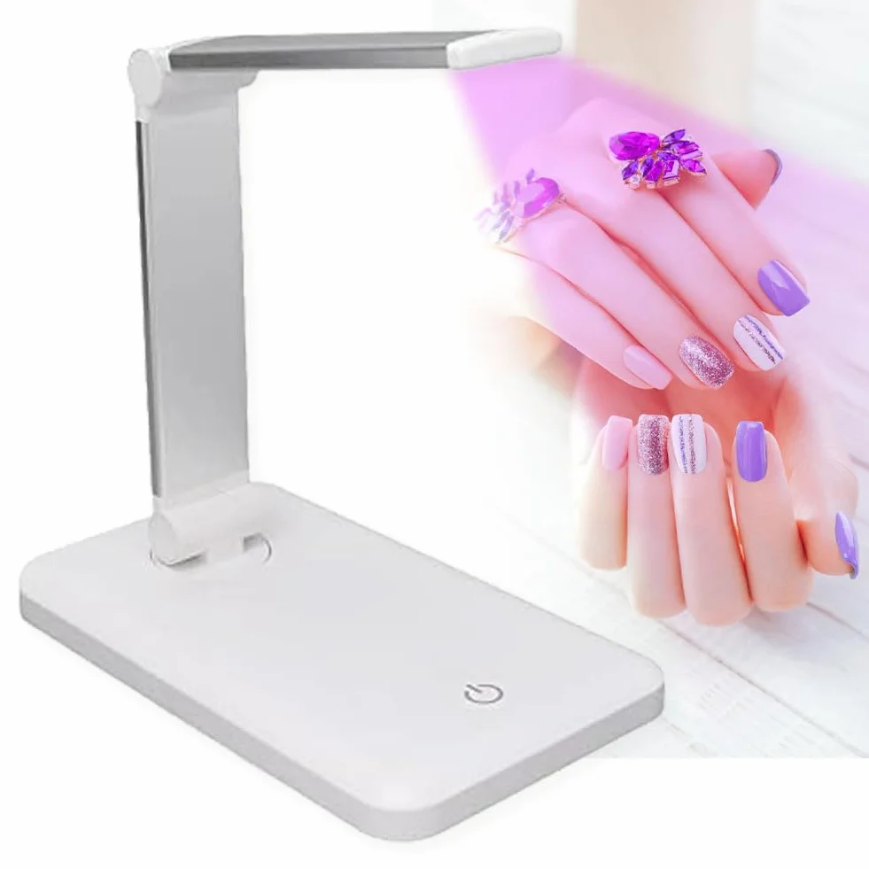 Lampy LED UV do Paznokci Suszarka do Paznokci Lampa Składana do Paznokci Lampa Biurkowa do Zdobienia Paznokci Lampa do Suszenia Paznokci w żelu, Wtyczka USB Przenośna Wygodna do żelowego Lakieru do Pa