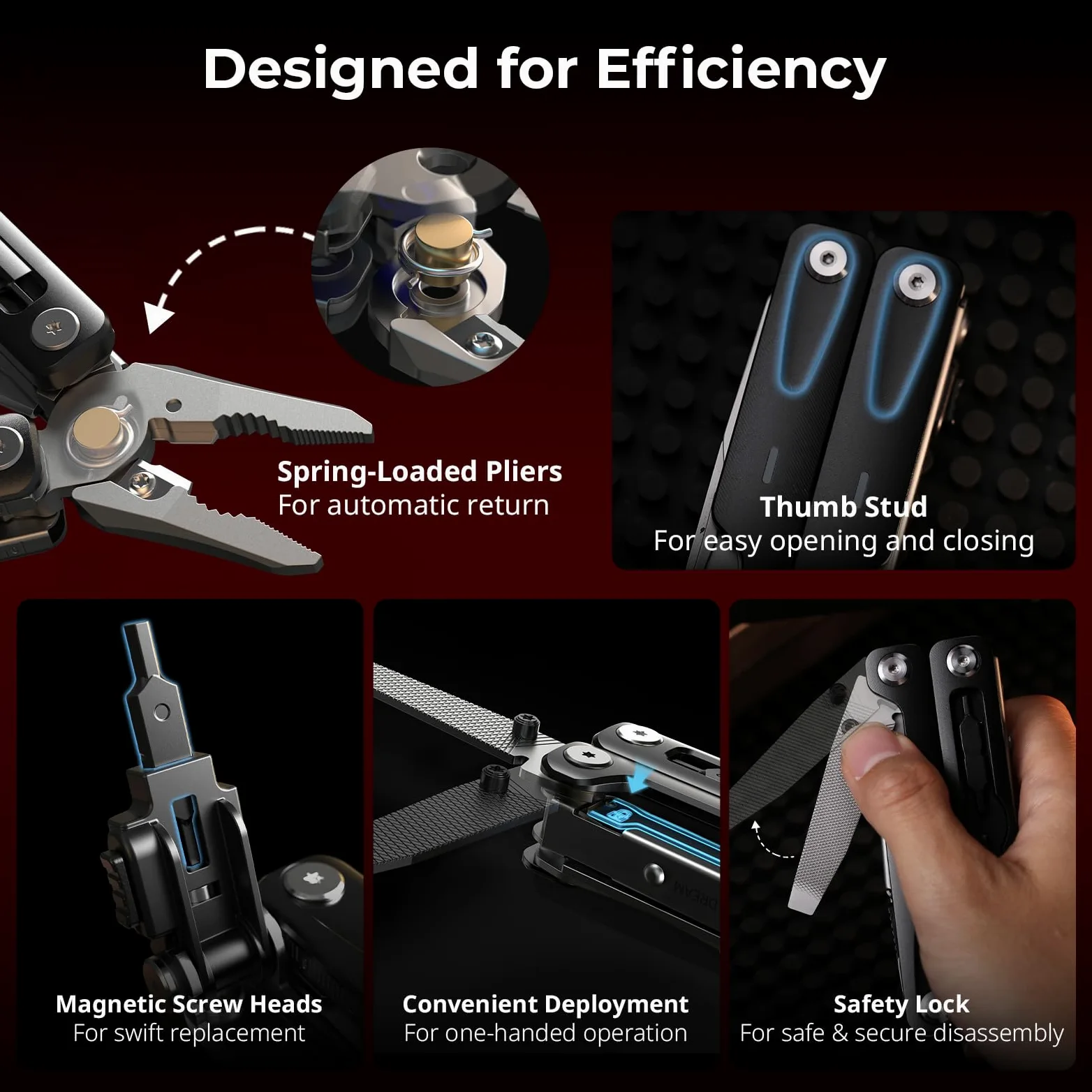 SMALLRIG 16-in-1 EDC Multi-Tool Set Kompaktowe Aluminiowe Narzędzie z Szczypcami, Nożyczkami, Śrubokrętami i Kluczami Francuskimi - Przenośny, Składany Zestaw do Fotografii i Użytku Codziennego - 5294
