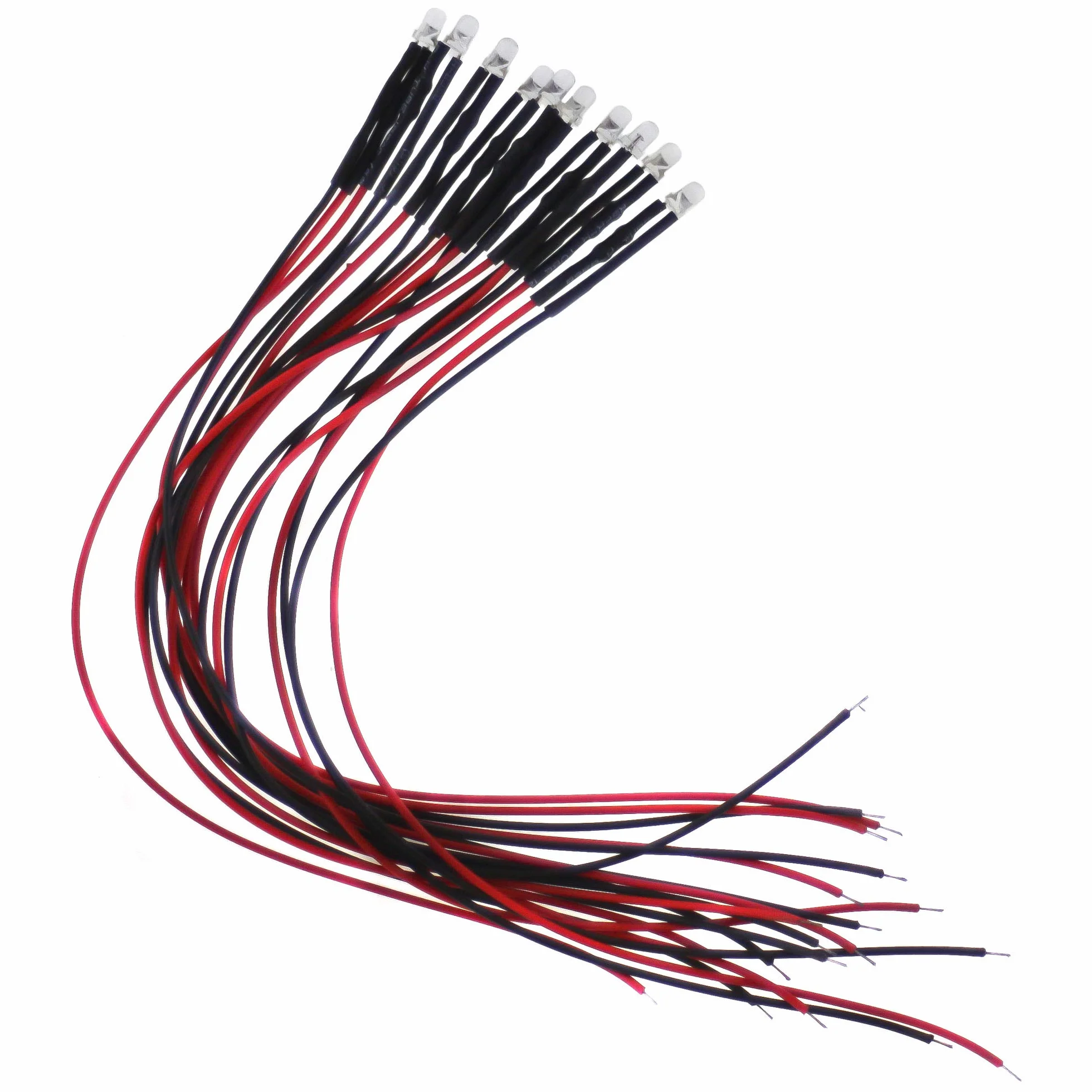 LED 5V niebieski 10 x 3 mm z kablem 20 cm i wbudowanym rezystorem