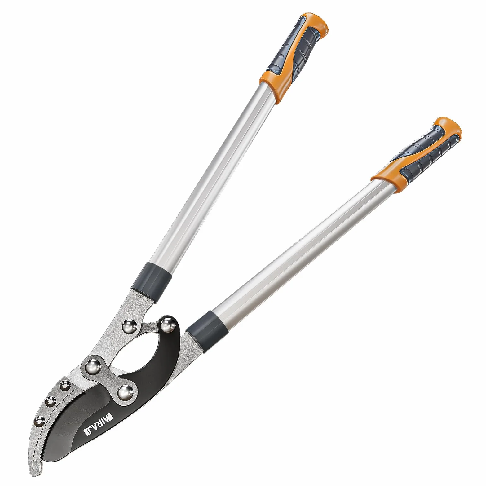 AIRAJ Nożyce do gałęzi 70 cm, stal węglowa, powłoka teflonowa, ostrze ogona rekina, antypoślizgowy uchwyt aluminiowy, cięcie 5,5 cm