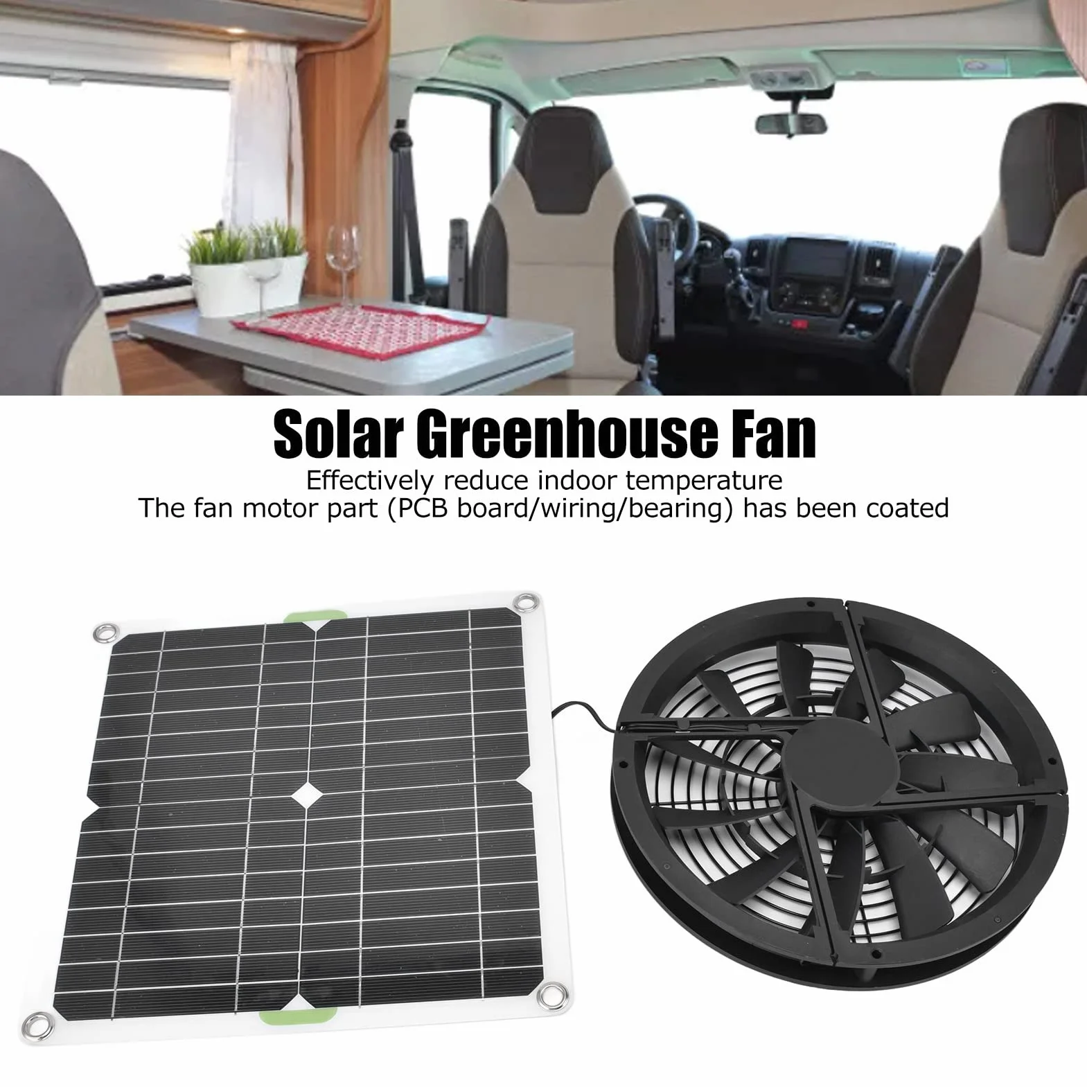 Zestaw Wentylatorów Solarnych 100W Odporna na Panele Słoneczne wentylację Wydech