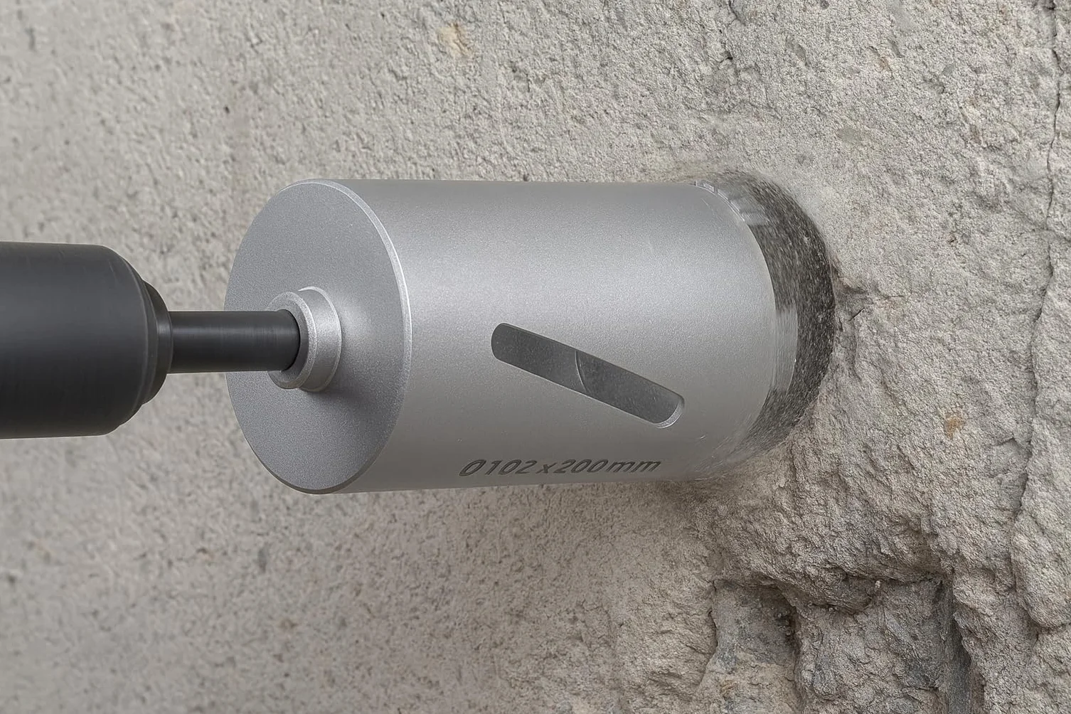 SDS MAX Wiertło diamentowe DM 32-150 mm L 200 mm M22 z ostrym gwintem do młotowiertarki (DM = 51 mm)