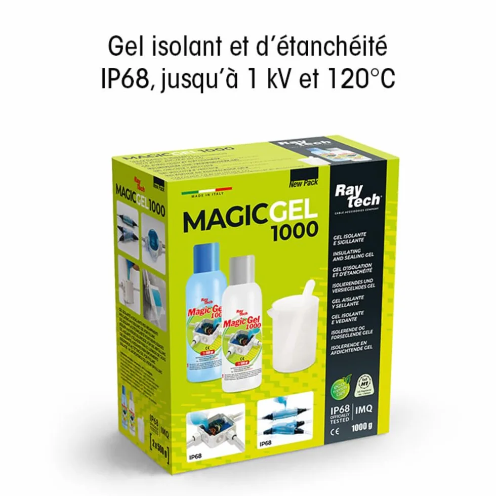 Raytech Magic Gel 1000 Uszczelniacz do Elektryki, 2 x 500 g