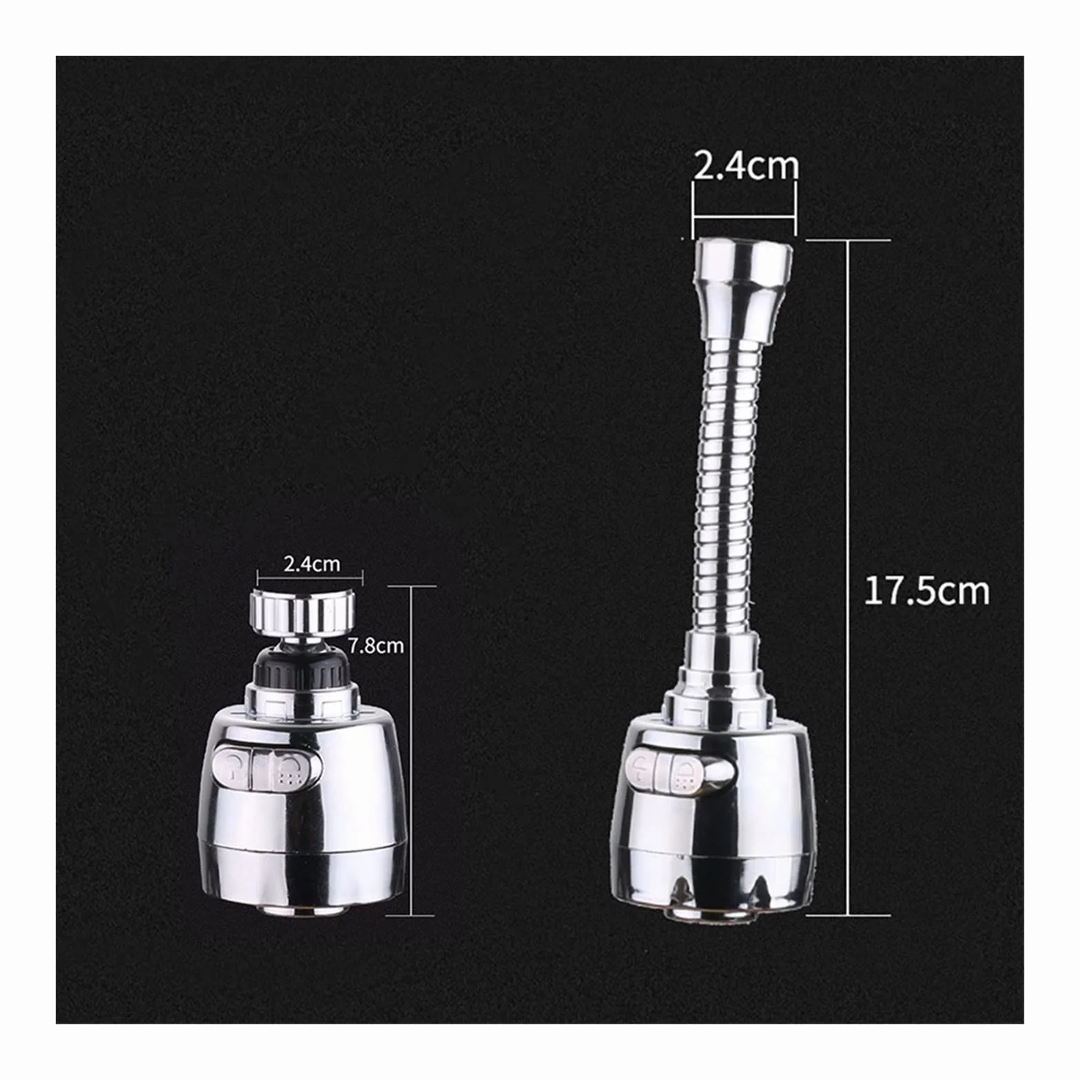 Perlator do kranu Adapter do kranu Aerator do kranu Kitchen Kran Spray, 360 stopni obrotowy zlew kuchenny Aerator Dual Mode Oszczędzający wodę kran Aerator Dysza do kranu do kuchni, łazienki Fa