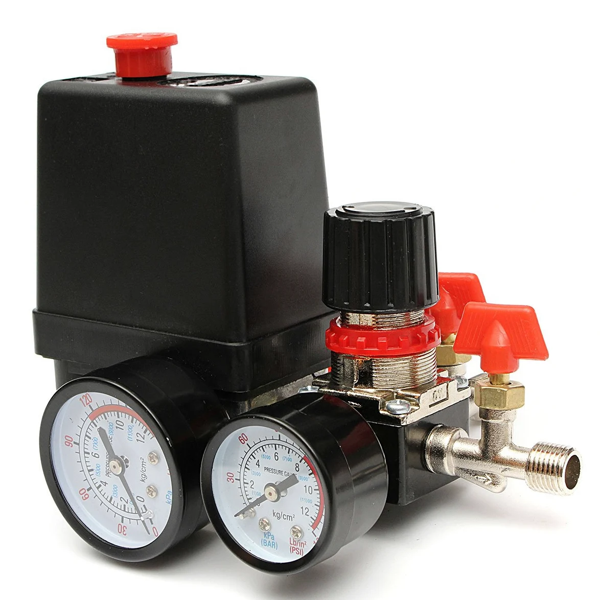 120 Ps sprężarka powietrza zawór ciśnieniowy przełącznik różnorodne odciążenie regulator Gauge