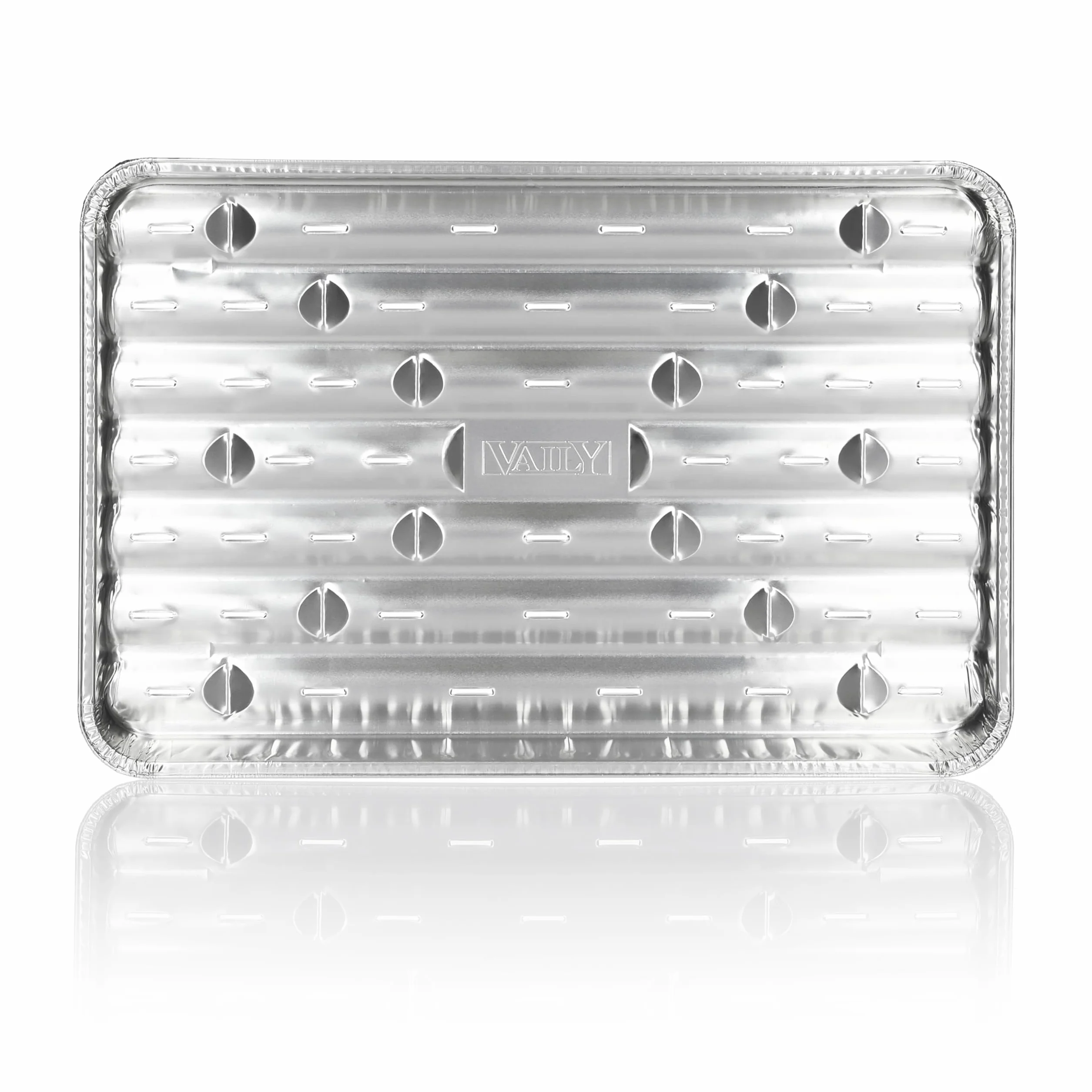 Vaily Aluminiowe patelnie do grilla, 20 sztuk – tacki ociekowe, akcesoria do BBQ, na kemping i do kuchni – aluminiowa miska na mniej tłuszczu i brudu – 32,5 x 22 cm
