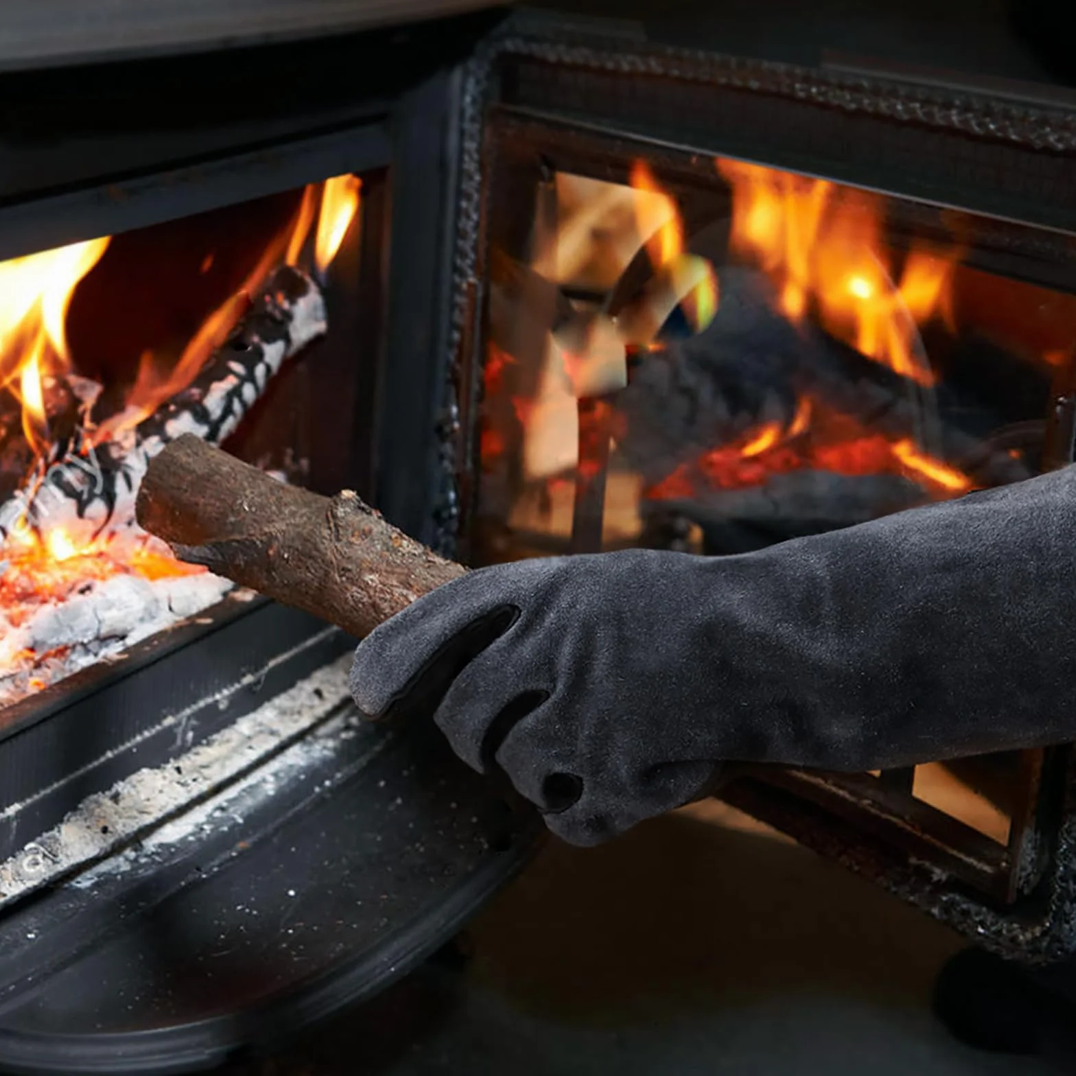 OZERO Skórzane rękawice do grilla odporne na temperaturę 503°C