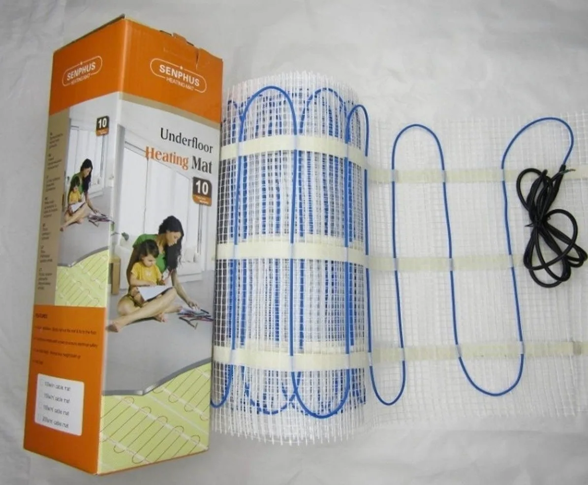 Mata grzewcza podłogowego 230 V 100 W M2 Mata do ogrzewania podłogowego do płytek, ceramiki, porcelany, kamiennych podłóg mata grzewcza z PVC itp. 100 W/m2-4,5 m2 li